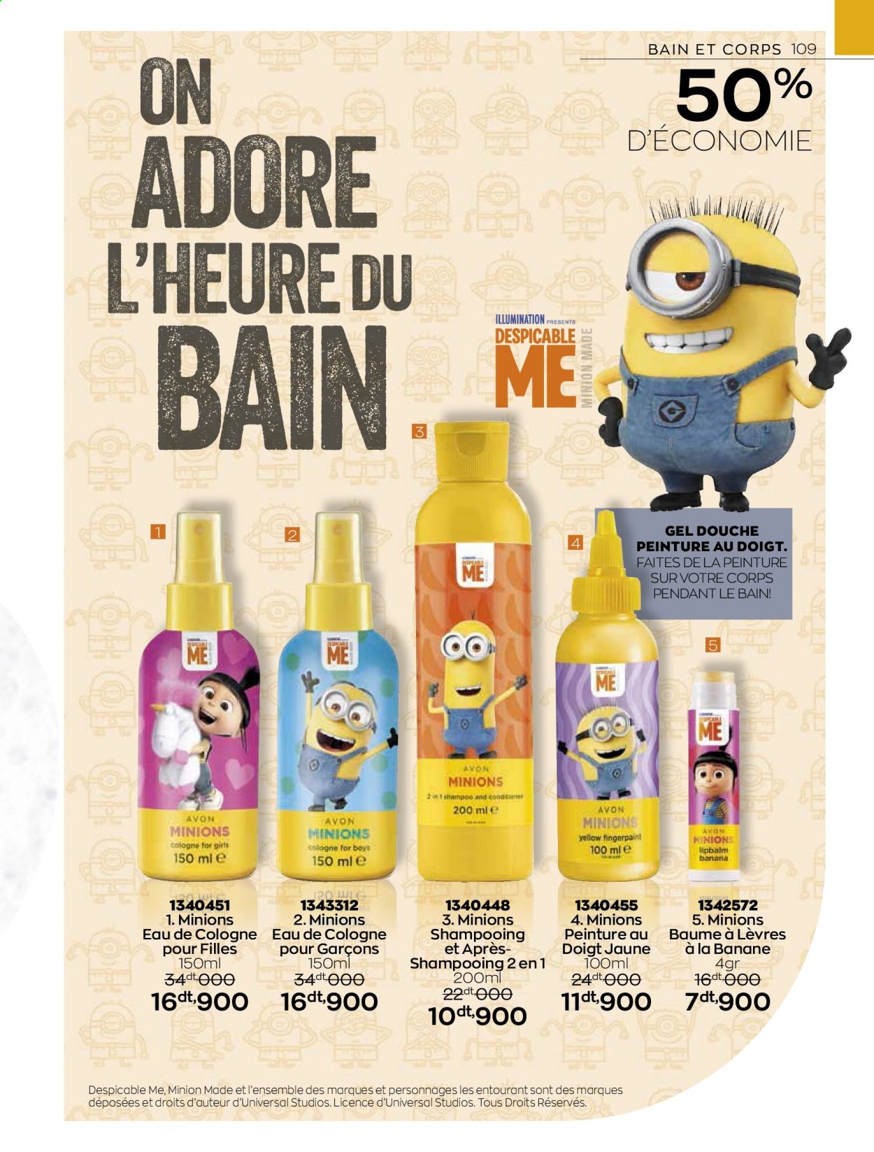 <magasin> - <du DD/MM/YYYY au DD/MM/YYYY> - Produits soldés - ,<products from flyers>. Page 109. 