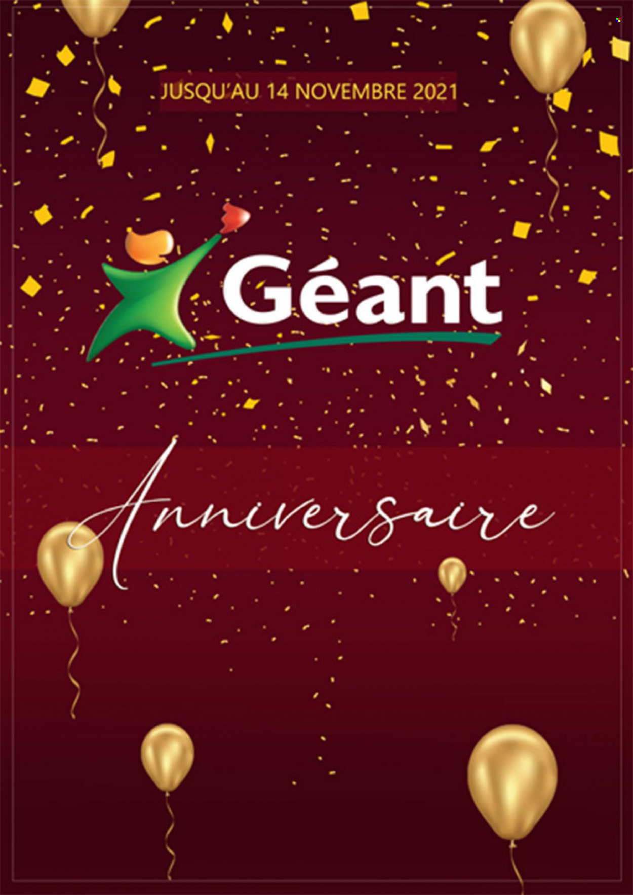 Catalogue Géant - 29/10/2021 - 14/11/2021. Page 1