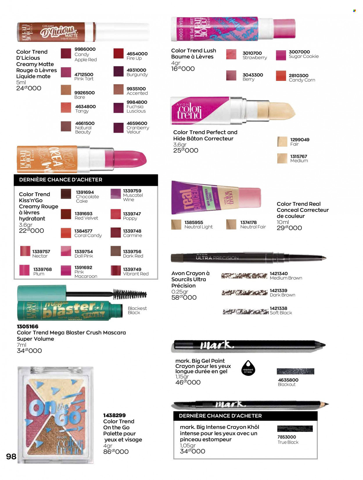 thumbnail - <magasin> - <du DD/MM/YYYY au DD/MM/YYYY> - Produits soldés - ,<products from flyers>. Page 98.