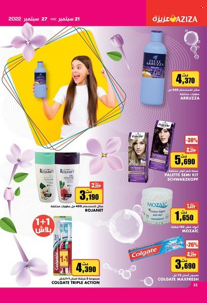 <magasin> - <du DD/MM/YYYY au DD/MM/YYYY> - Produits soldés - ,<products from flyers>. Page 22. 