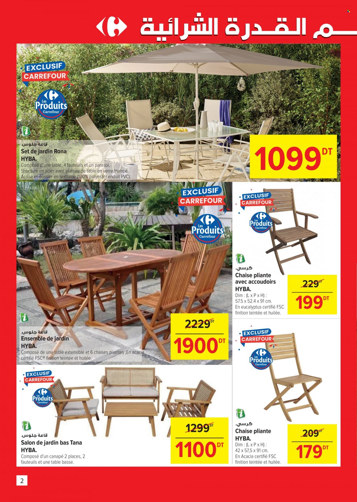 <magasin> - <du DD/MM/YYYY au DD/MM/YYYY> - Produits soldés - ,<products from flyers>. Page 2. 