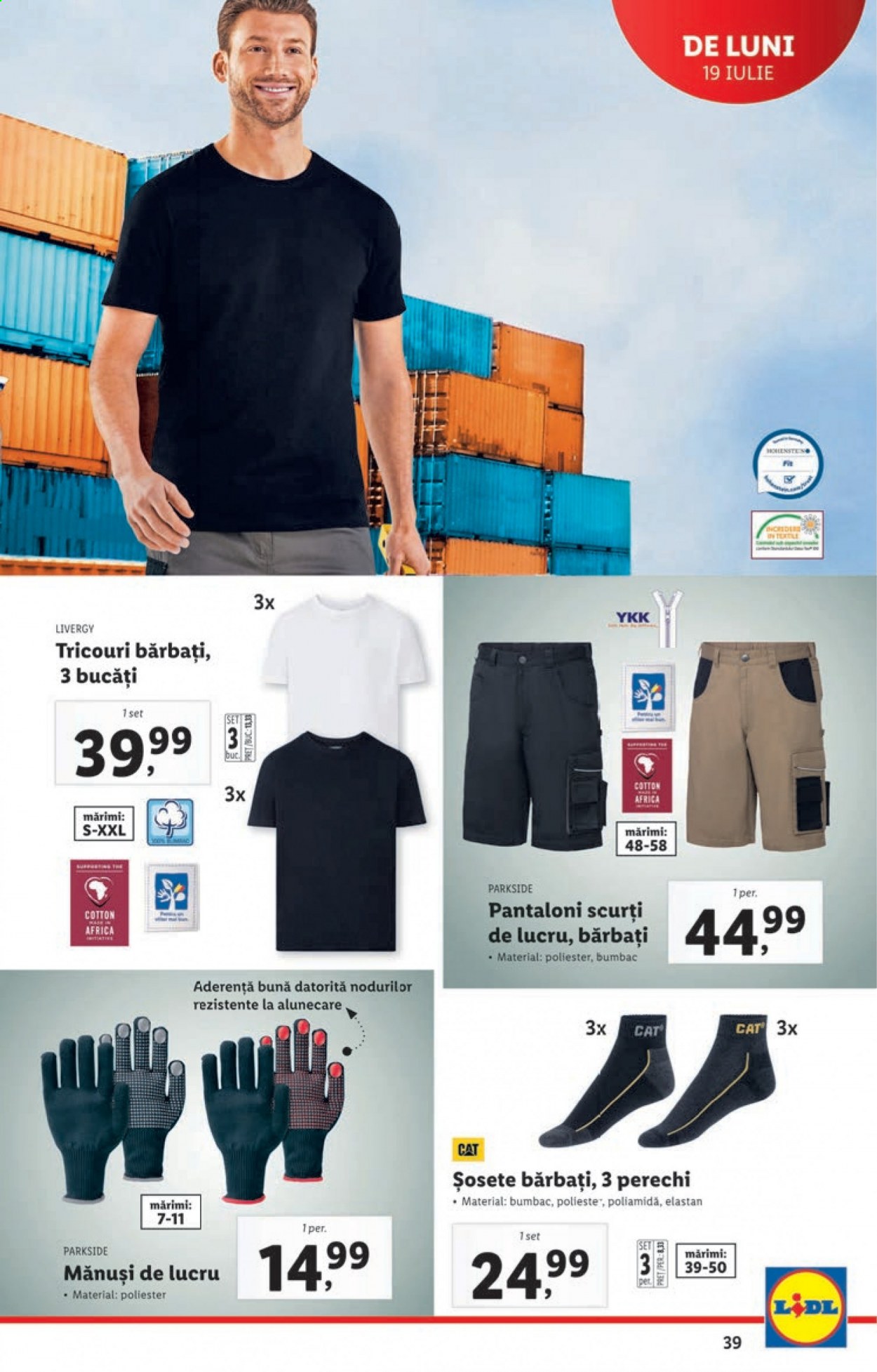 thumbnail - Cataloage Lidl - 19.07.2021 - 25.07.2021 - Produse în vânzare - mănuși, pantalon, pantaloni scurti, șosete. Pagina 39.