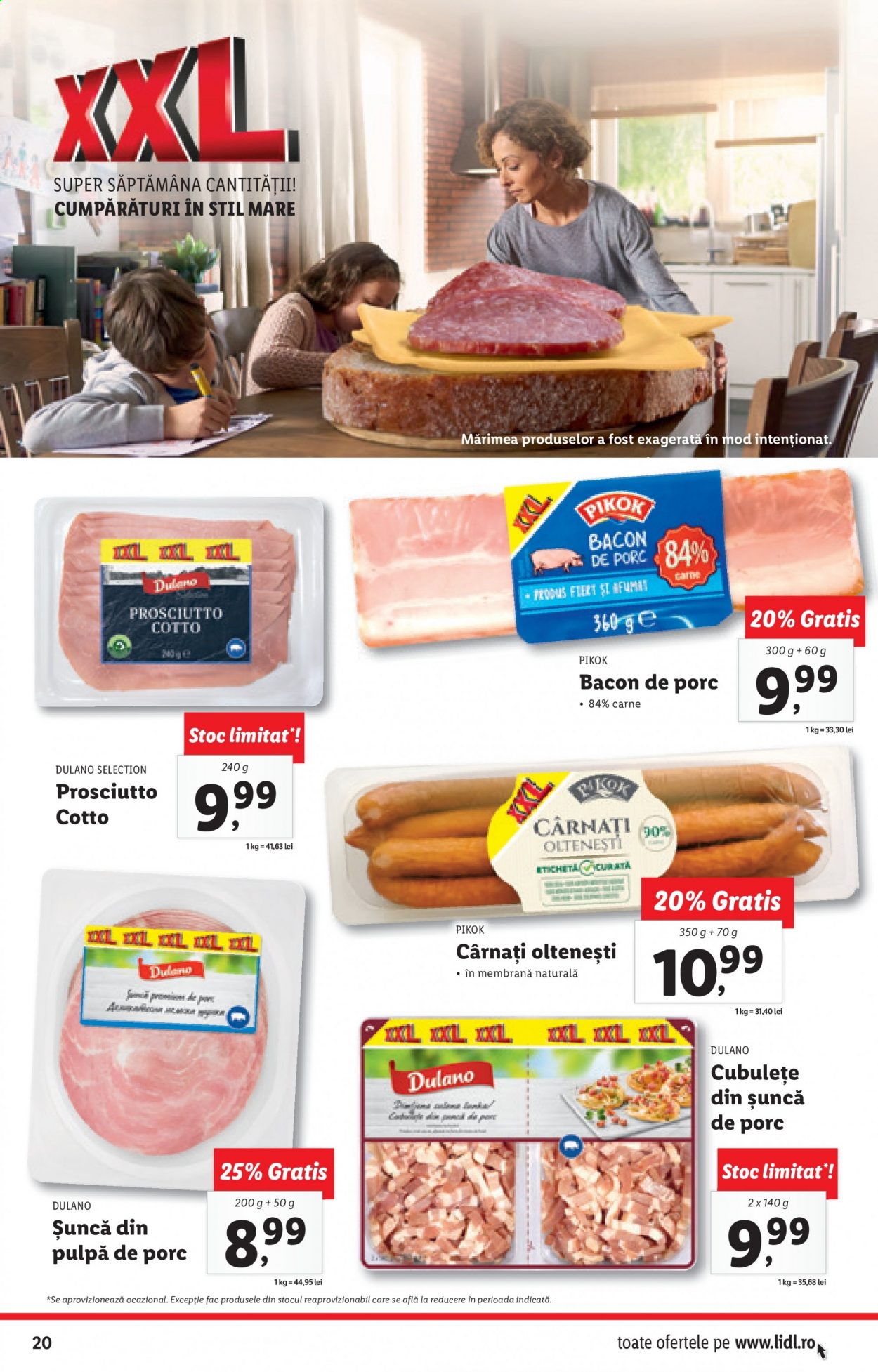 thumbnail - Cataloage Lidl - 16.08.2021 - 22.08.2021 - Produse în vânzare - carne de porc, pulpă de porc, bacon, prosciutto, șuncă, cârnați oltenești, cârnaţi. Pagina 20.