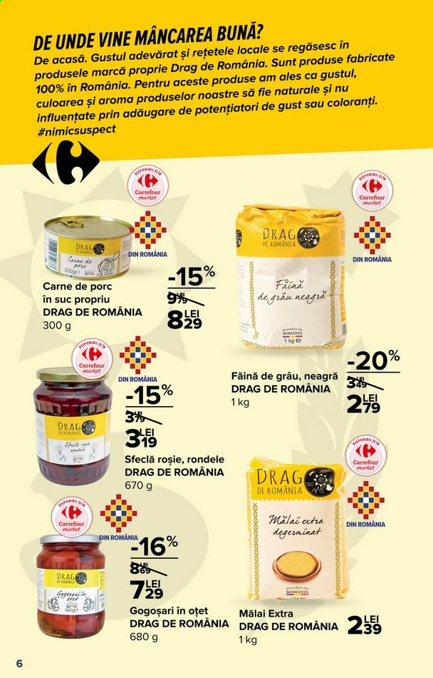 thumbnail - Cataloage Carrefour - 12.08.2021 - 25.08.2021 - Produse în vânzare - sfeclă, roșie, făină, gogoşari în oțet, mălai. Pagina 4.