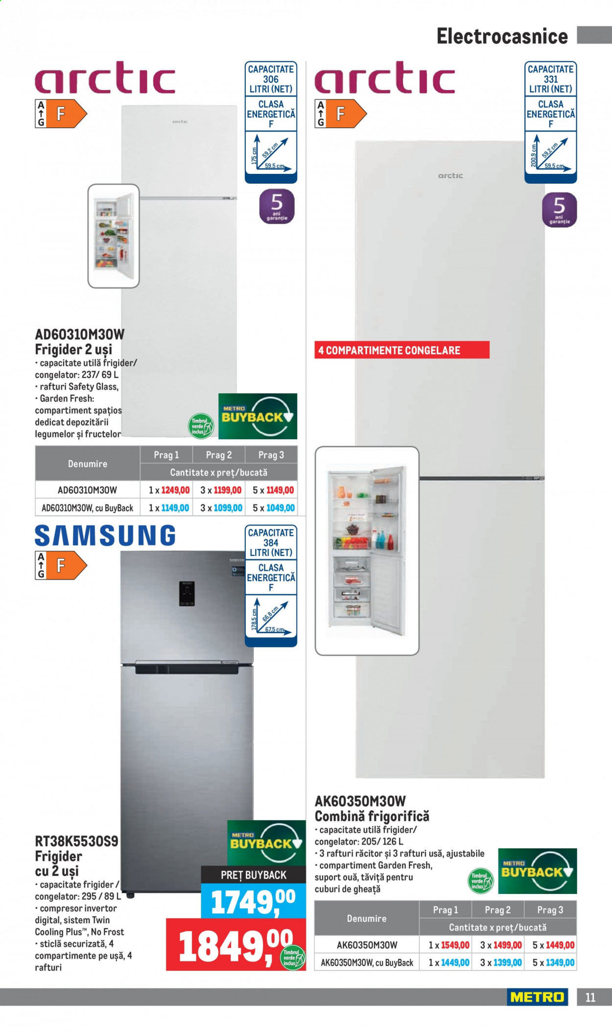 thumbnail - Cataloage Metro - 01.09.2021 - 30.09.2021 - Produse în vânzare - combina frigorifica, frigider, compresor. Pagina 11.