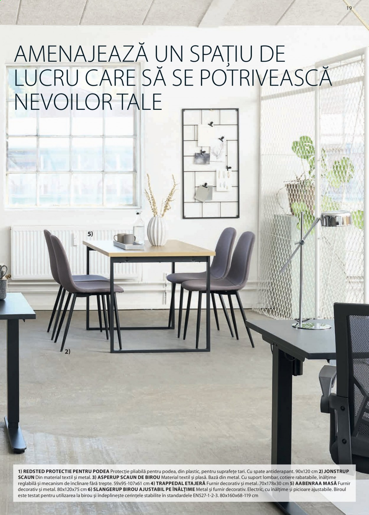 thumbnail - Cataloage JYSK - Produse în vânzare - masă, scaun, etajeră, scaun de birou. Pagina 19.