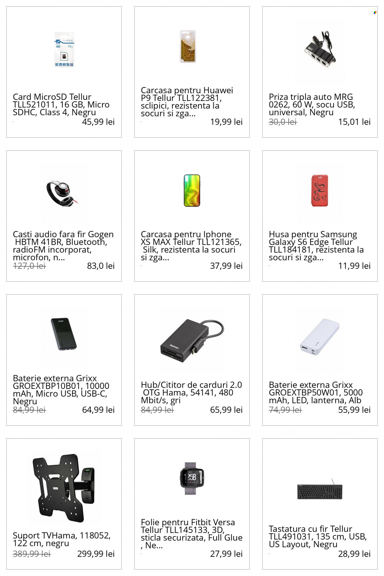 thumbnail - Cataloage elefant.ro - Produse în vânzare - Samsung, Huawei, iPhone, baterie externă, Fitbit, tastatura, Hama, căşti. Pagina 29.