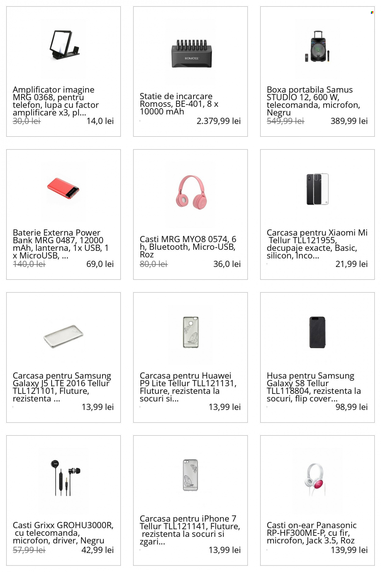 thumbnail - Cataloage elefant.ro - Produse în vânzare - Xiaomi, Panasonic, Samsung, Huawei, telefon, iPhone, iPhone 7, Samsung Galaxy J5, baterie externă, boxa, boxa portabila, căşti. Pagina 39.