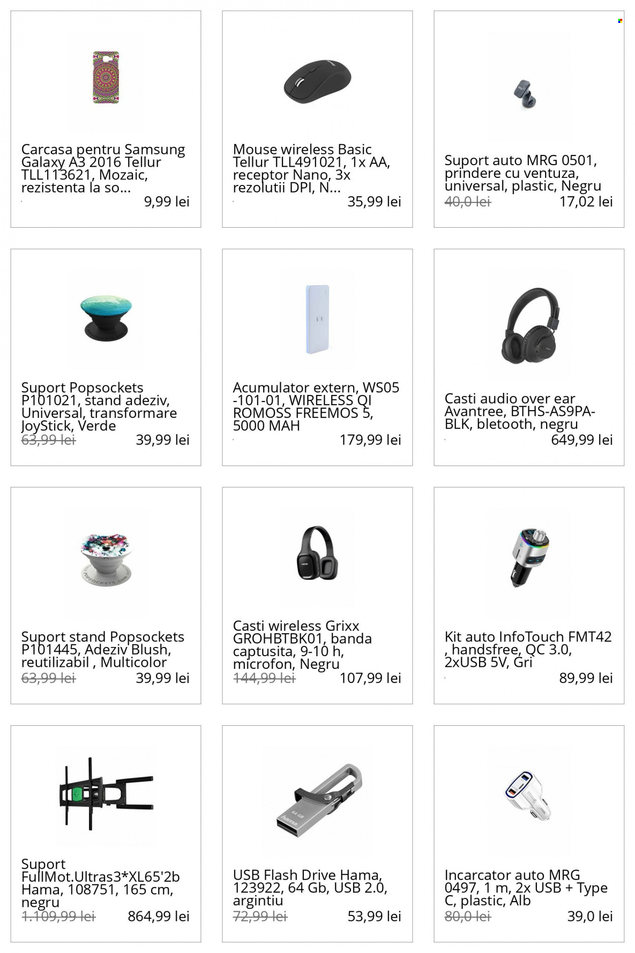 thumbnail - Cataloage elefant.ro - Produse în vânzare - Samsung, mouse, USB flash, Hama, căşti, incarcator. Pagina 44.