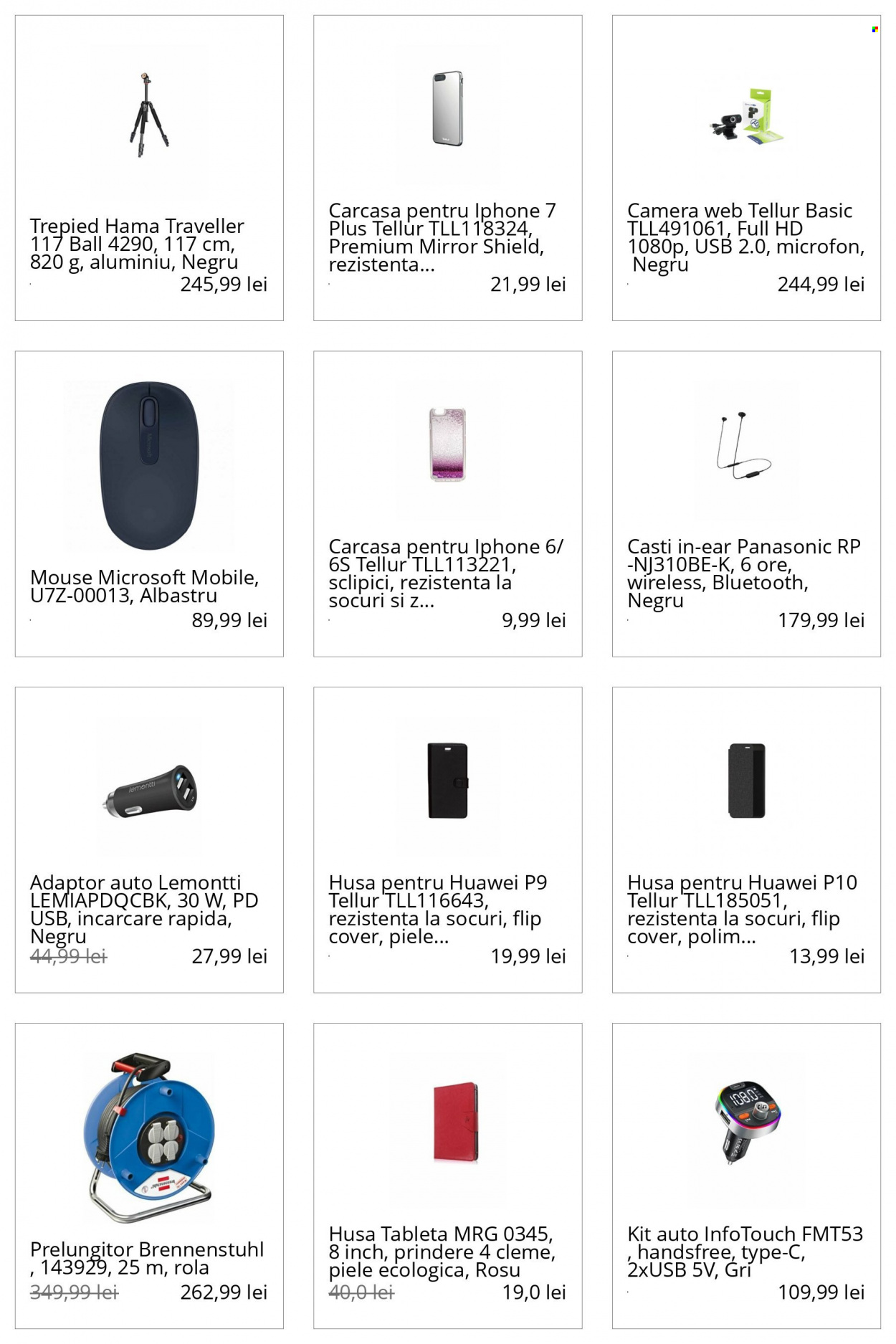 thumbnail - Cataloage elefant.ro - Produse în vânzare - Panasonic, Huawei, iPhone, iPhone 7, iPhone 6, tabletă, camera web, mouse, Hama, trepied, căşti. Pagina 47.