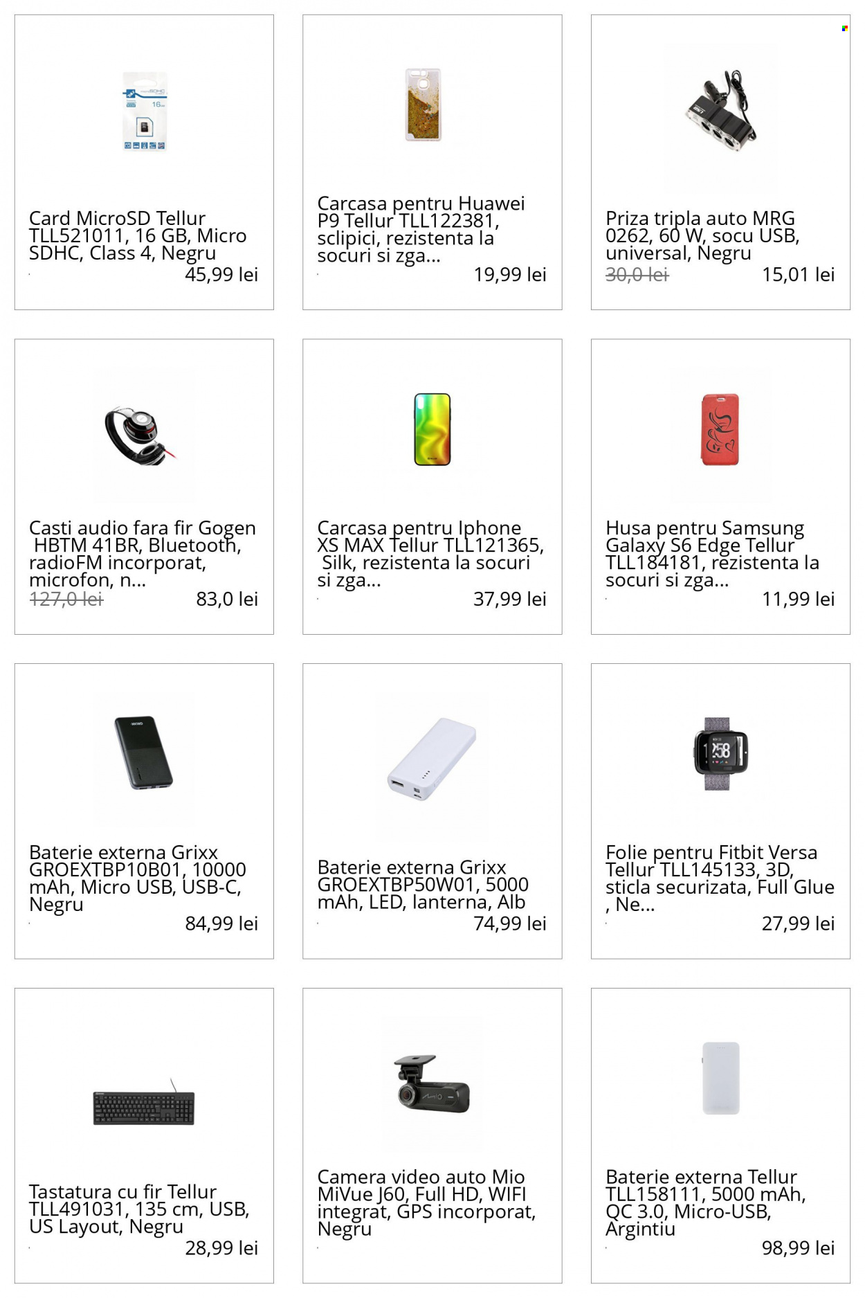 thumbnail - Cataloage elefant.ro - Produse în vânzare - Samsung, Huawei, iPhone, baterie externă, Fitbit, tastatura, cameră video, căşti. Pagina 24.