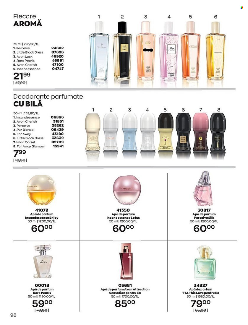 thumbnail - Cataloage Avon - 01.11.2021 - 30.11.2021 - Produse în vânzare - apă de parfum, Far Away, Imari. Pagina 98.