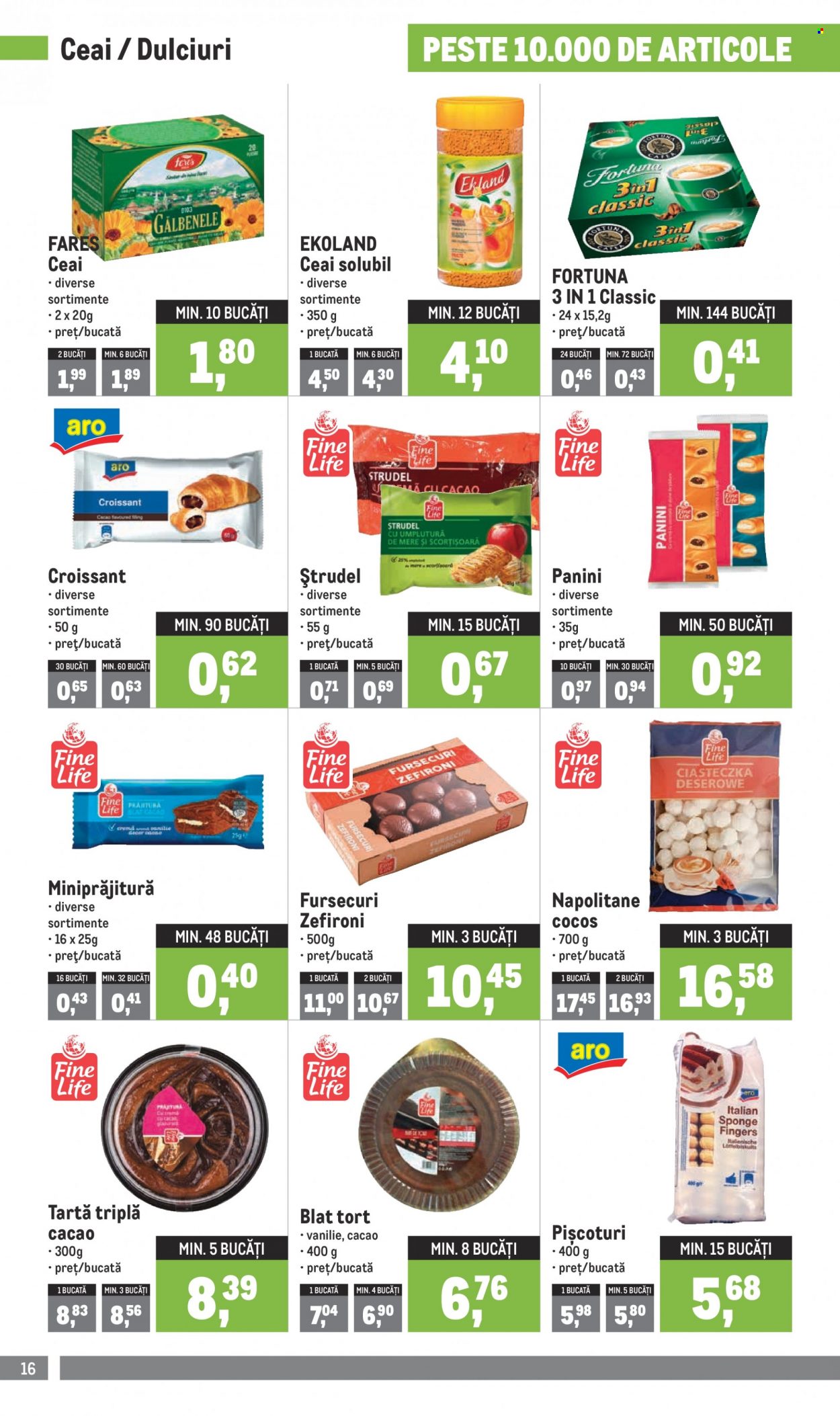 thumbnail - Cataloage Metro - 01.11.2021 - 02.12.2021 - Produse în vânzare - panini, croissant, pișcoturi, prăjitură, ștrudel, cocos, fursecuri, napolitane, ceai, Fares. Pagina 16.