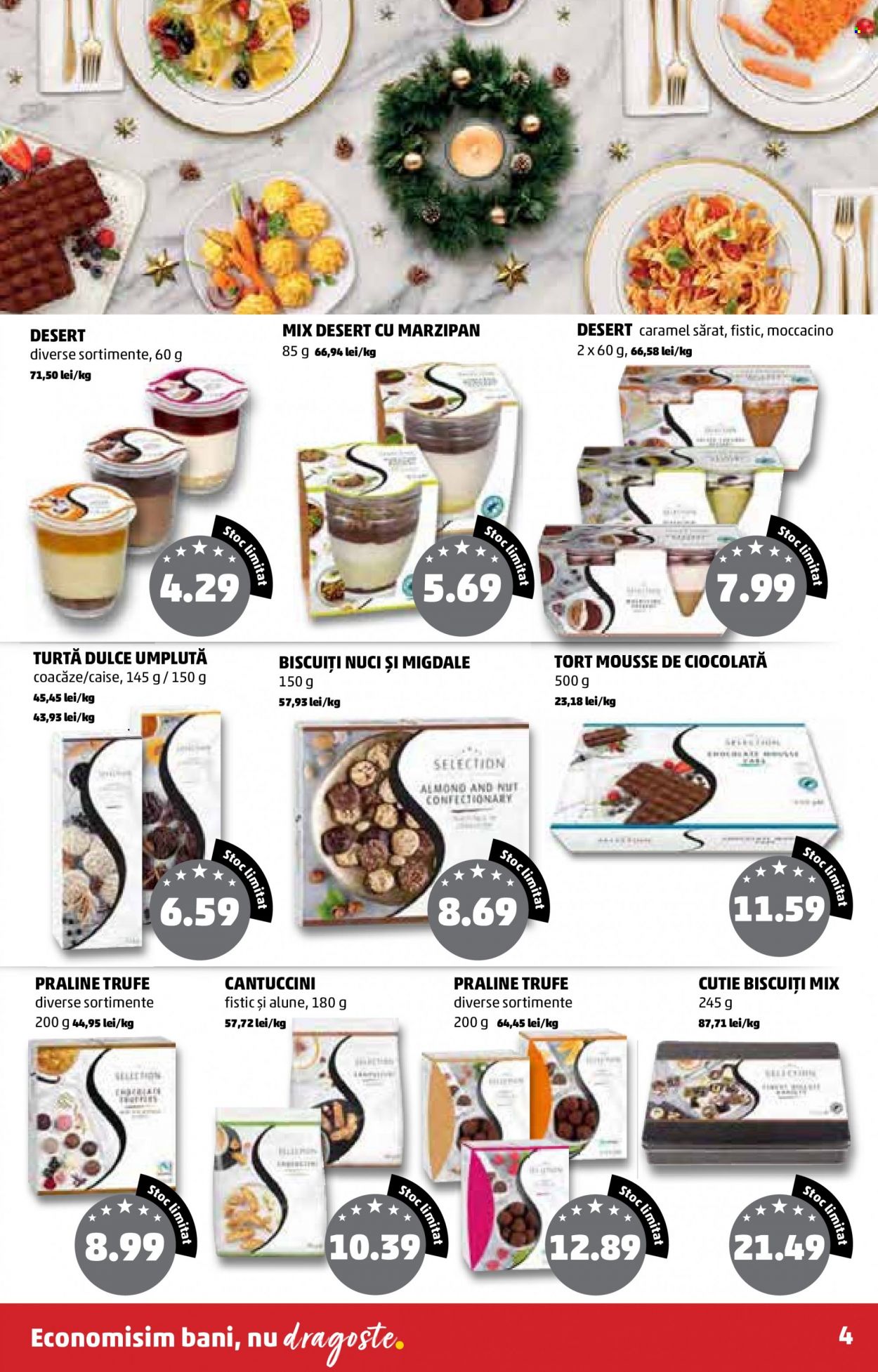 thumbnail - Cataloage PENNY - 03.11.2021 - 09.11.2021 - Produse în vânzare - prăjitură, turtă dulce, caise, coacăze, cremă desert, biscuiți, praline, Cantuccini. Pagina 4.