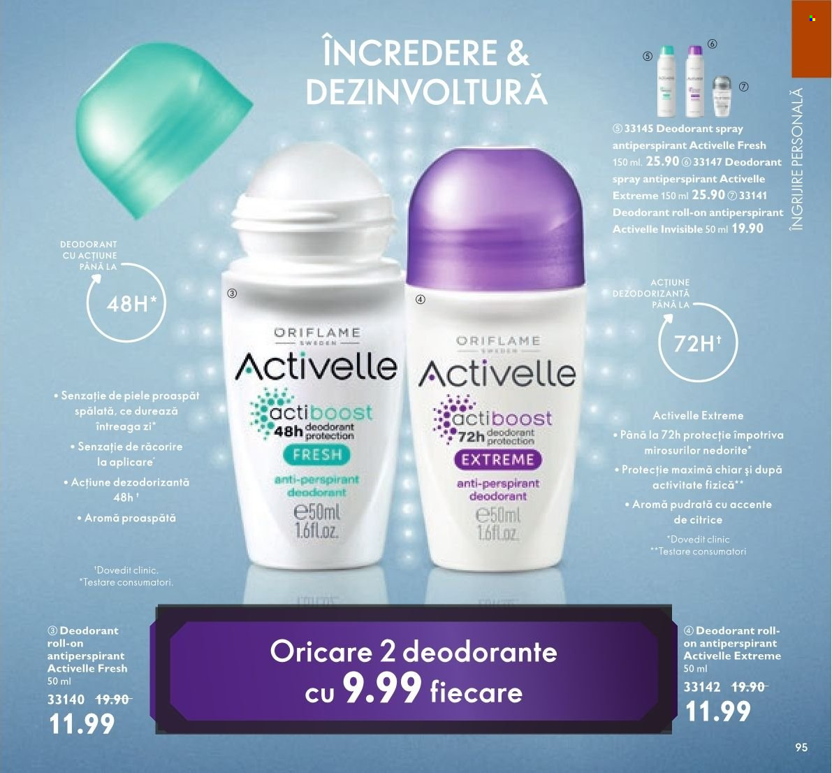 thumbnail - Cataloage Oriflame - 16.11.2021 - 06.12.2021 - Produse în vânzare - antiperspirant, deodorant, roll-on. Pagina 95.