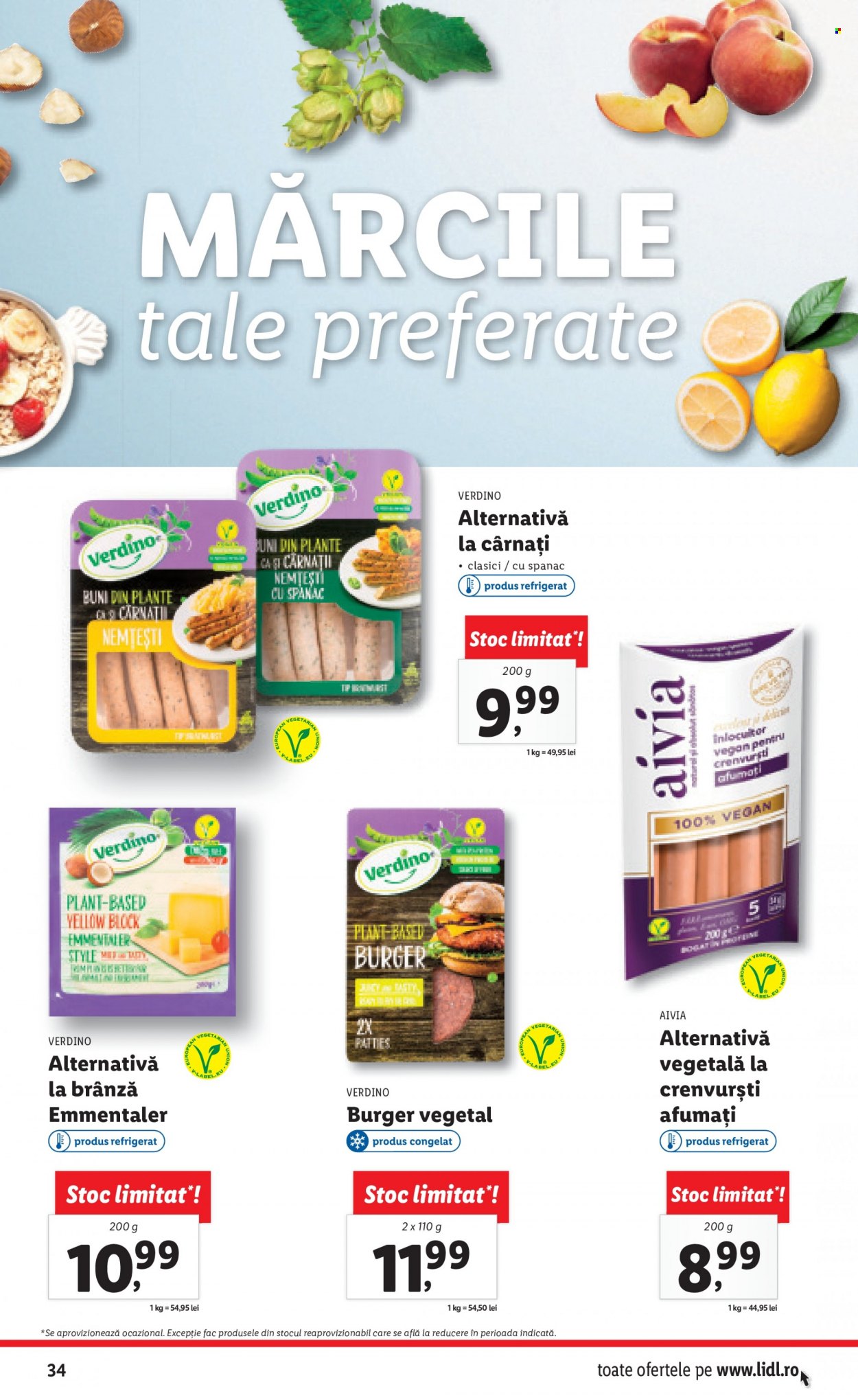 thumbnail - Cataloage Lidl - 22.11.2021 - 28.11.2021 - Produse în vânzare - spanac, crenvurști, cârnaţi, brânză, Vegeta, plante. Pagina 34.