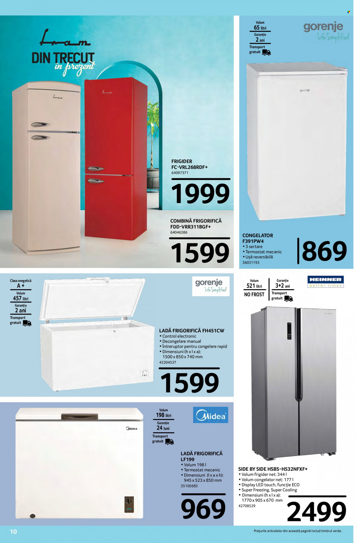 thumbnail - Cataloage Selgros - 26.11.2021 - 24.12.2021 - Produse în vânzare - combina frigorifica, congelator, frigider, side-by-side. Pagina 10.