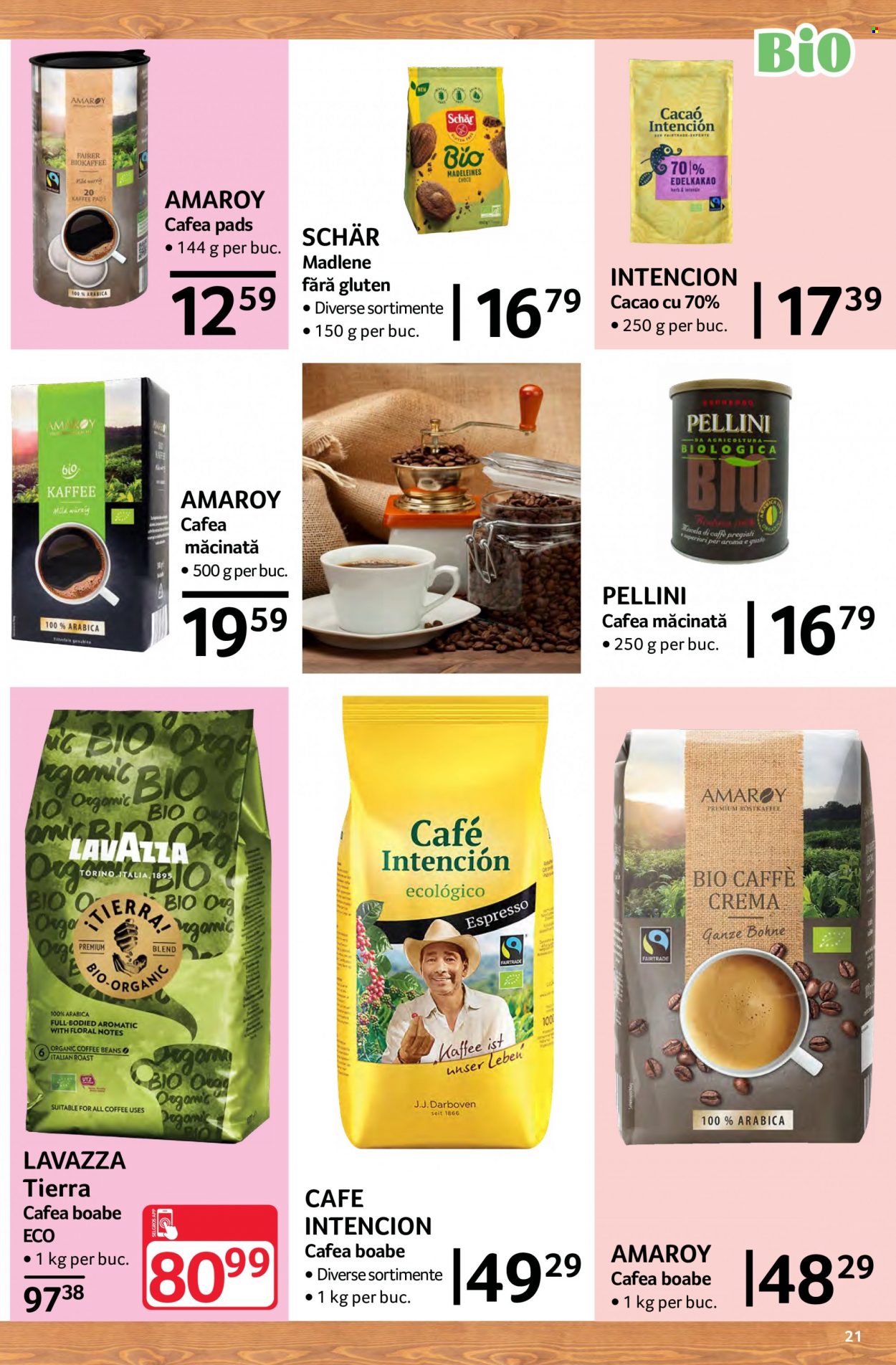thumbnail - Cataloage Selgros - 01.12.2021 - 31.12.2021 - Produse în vânzare - madeleines, cacao, cafea boabe, cafea măcinată, espresso, cafea. Pagina 21.