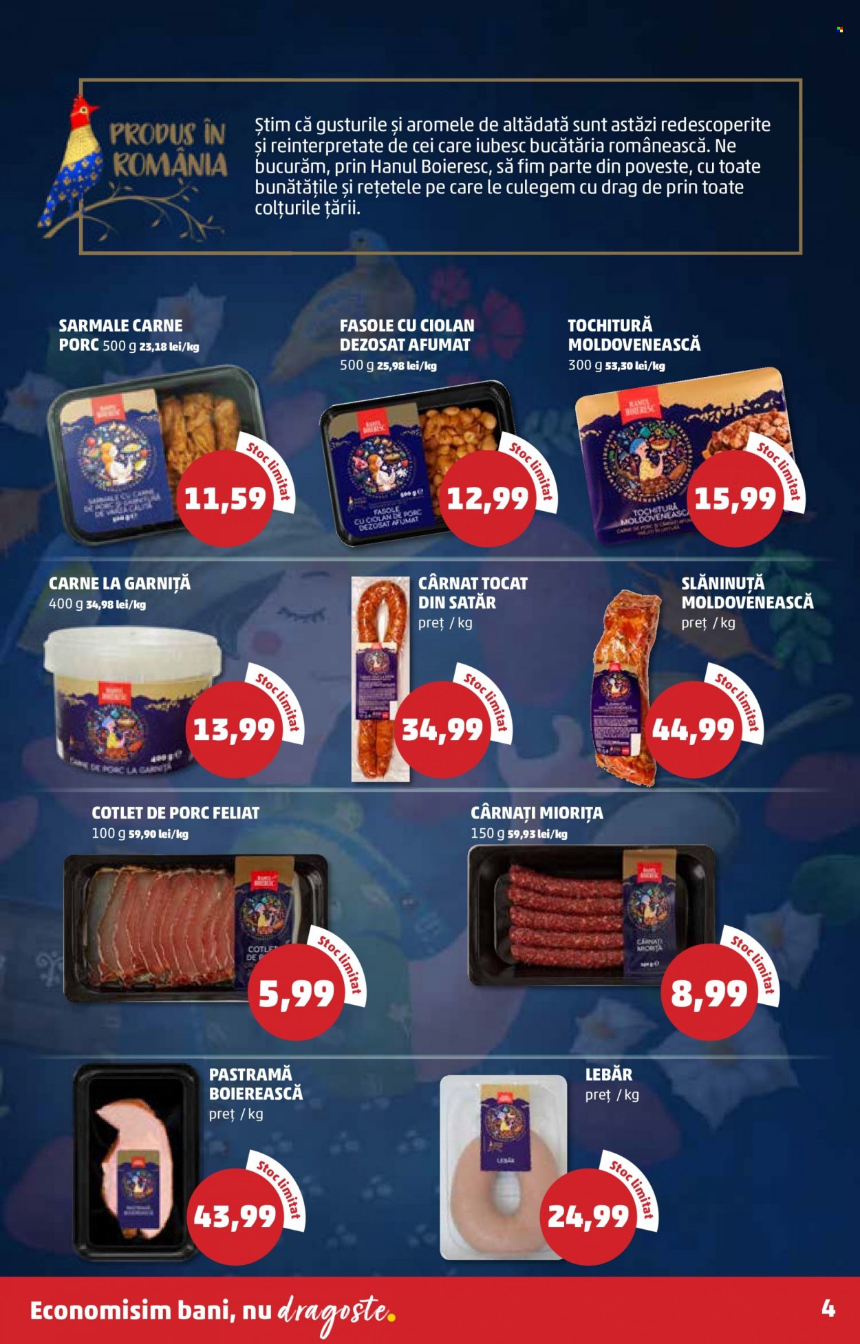 thumbnail - Cataloage PENNY - 01.12.2021 - 07.12.2021 - Produse în vânzare - cotlet de porc, sarmale, tochitură moldovenească, pastramă, cârnaţi, cârnaţi tocat, ciolan afumat, fasole. Pagina 4.