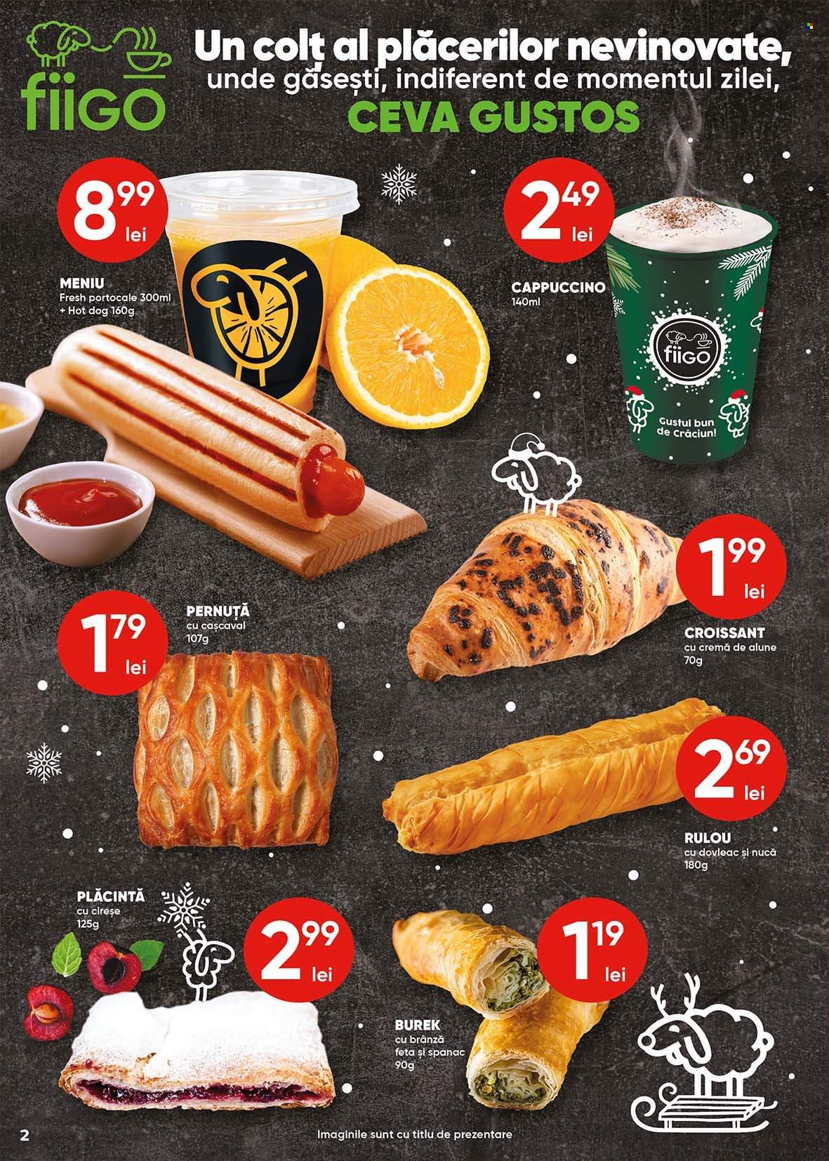 thumbnail - Cataloage Profi - 01.12.2021 - 14.12.2021 - Produse în vânzare - croissant, plăcintă, spanac, dovleac, portocale, hot dog, feta, cappuccino. Pagina 2.