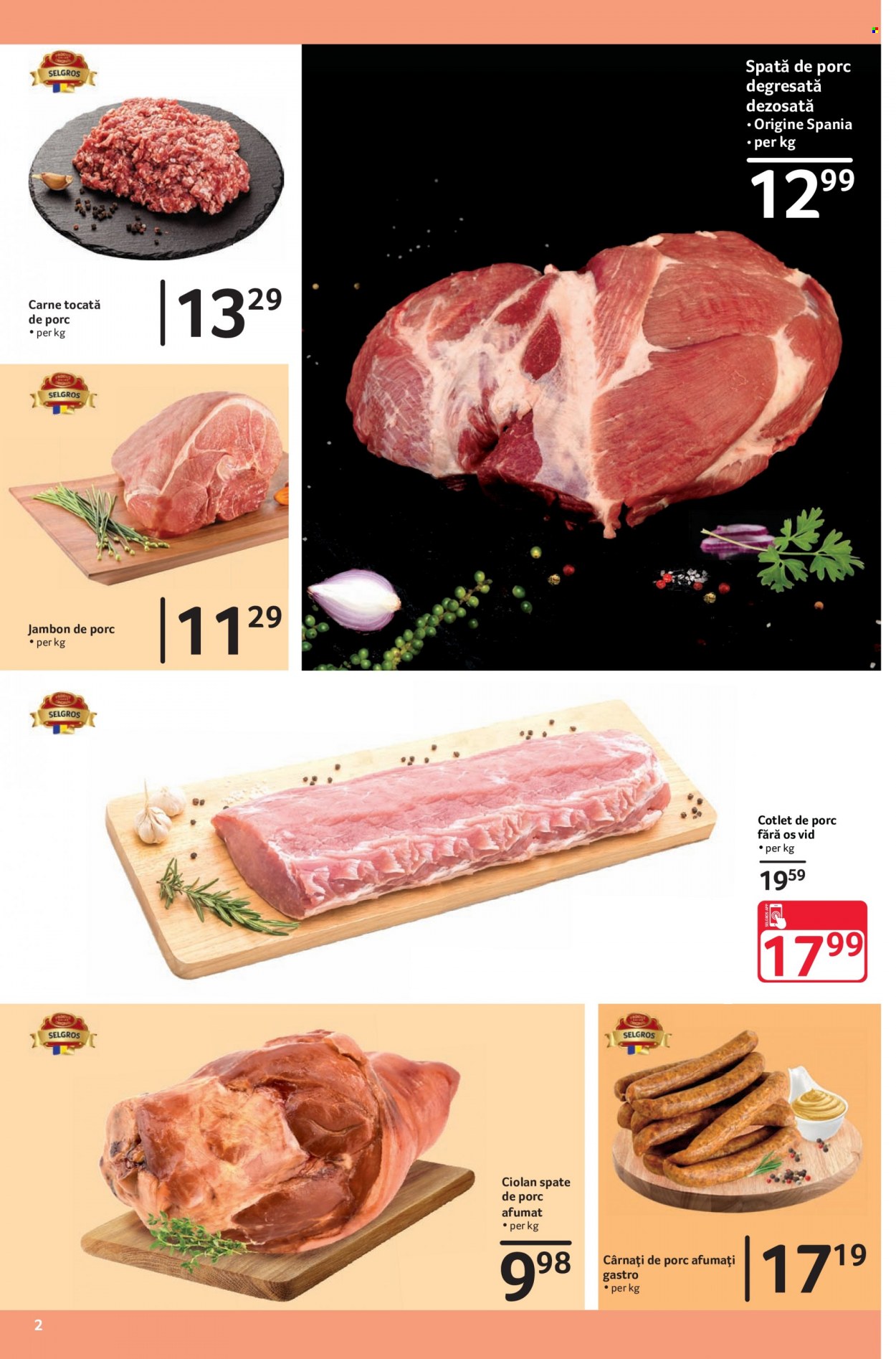 thumbnail - Cataloage Selgros - 01.12.2021 - 31.12.2021 - Produse în vânzare - cârnați de porc, carne tocată de porc, carne tocată, cotlet de porc, spată de porc, cârnaţi. Pagina 2.