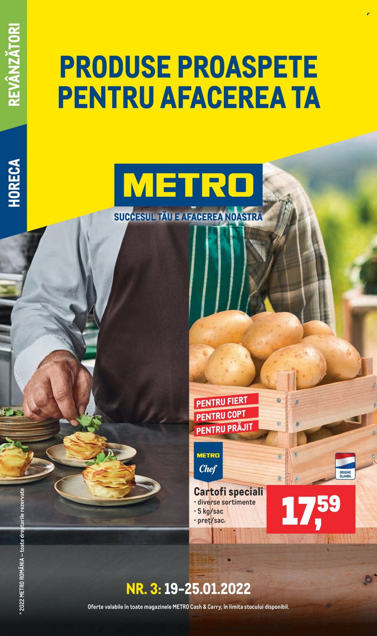thumbnail - Cataloage Metro - 19.01.2022 - 25.01.2022 - Produse în vânzare - cartofi. Pagina 1.