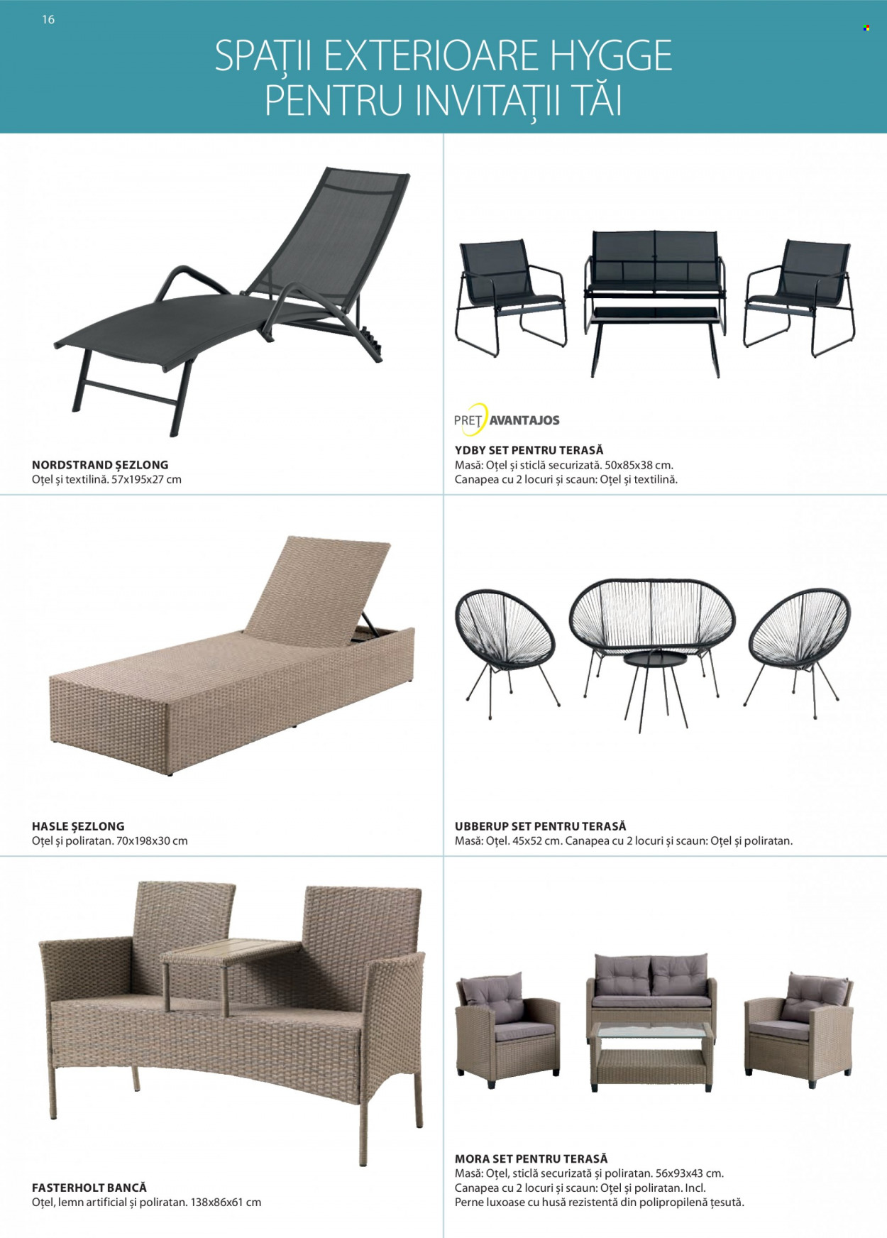 thumbnail - Cataloage JYSK - Produse în vânzare - masă, scaun, canapea, sezlong. Pagina 16.