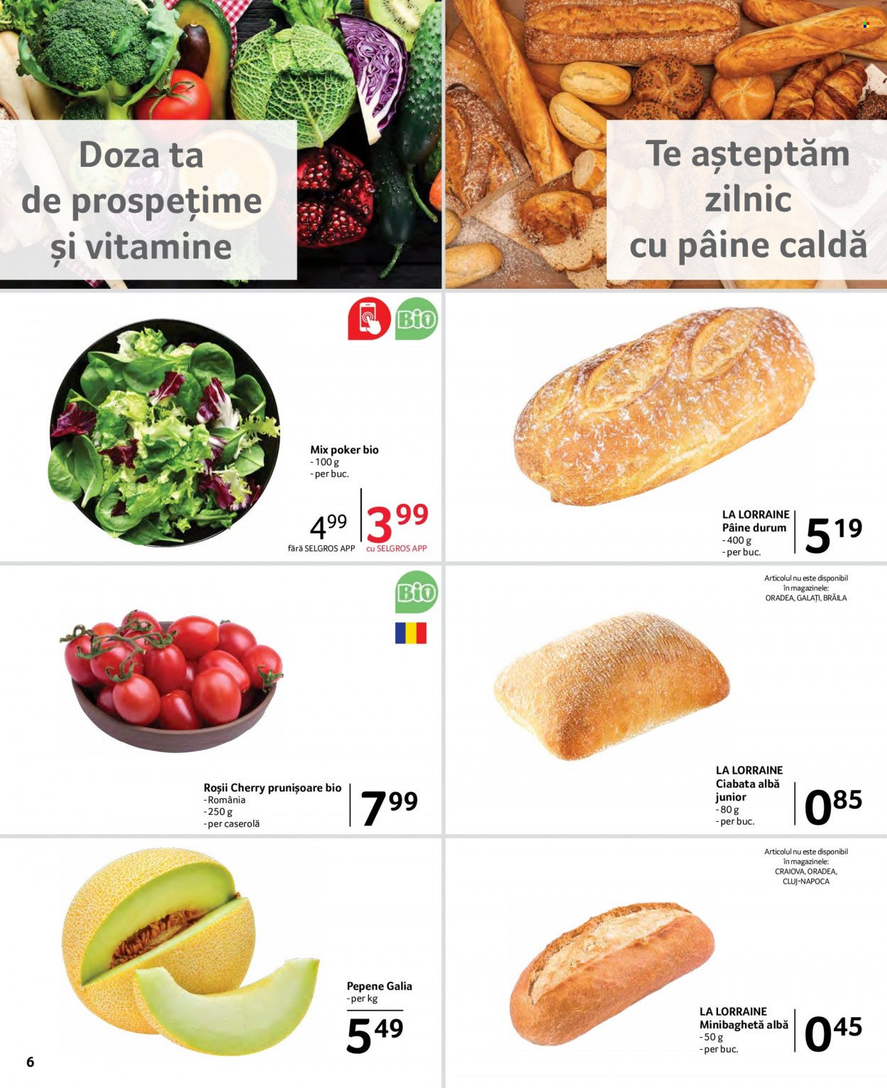 thumbnail - Cataloage Selgros - 27.05.2022 - 09.06.2022 - Produse în vânzare - pâine, rosii cherry, roșie, pepene. Pagina 6.