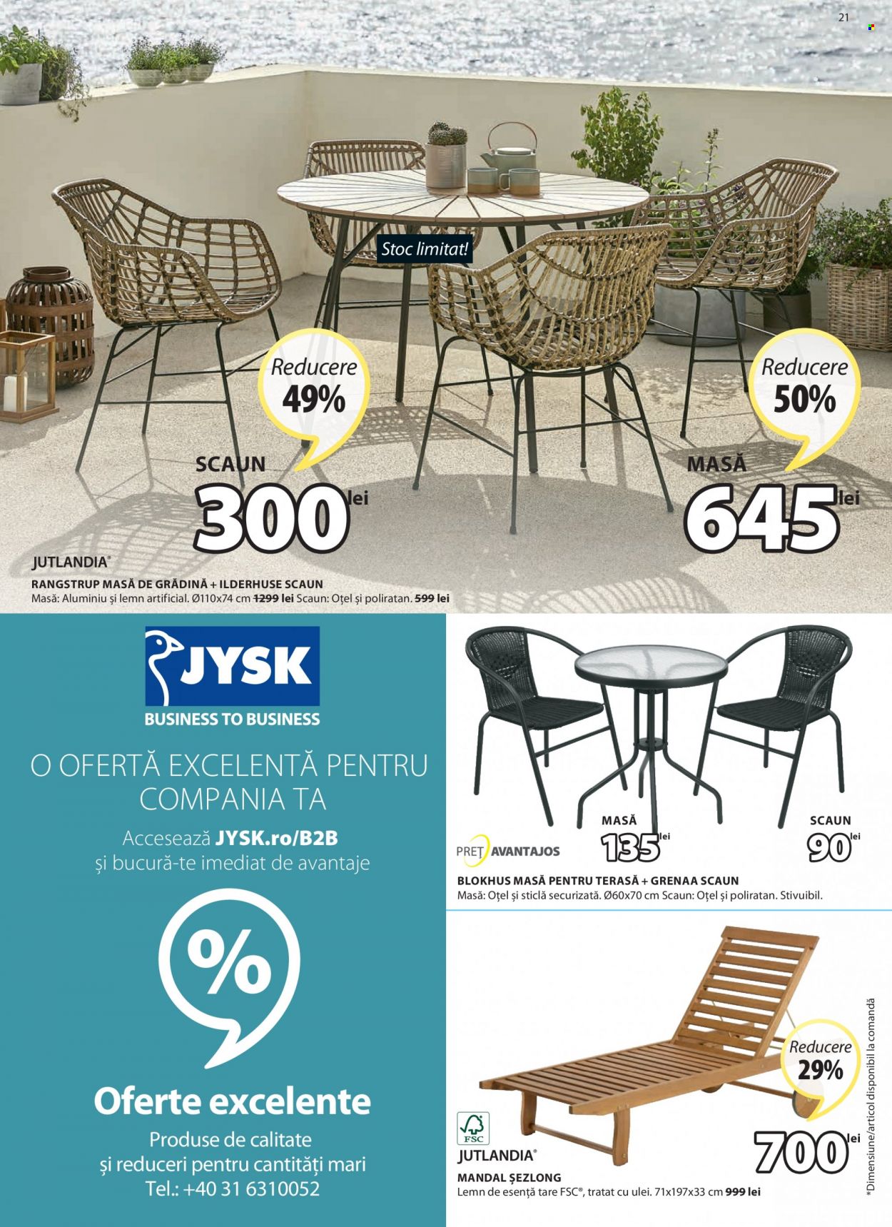 thumbnail - Cataloage JYSK - 02.06.2022 - 29.06.2022 - Produse în vânzare - masă, scaun, masă de grădină, sezlong. Pagina 21.