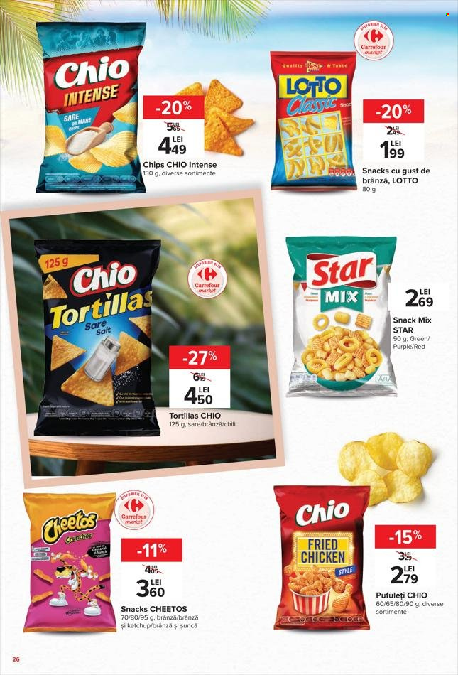 thumbnail - Cataloage Carrefour - 16.06.2022 - 13.07.2022 - Produse în vânzare - șuncă, Cheetos, chips, Chio, Snack Mix, ketchup. Pagina 14.
