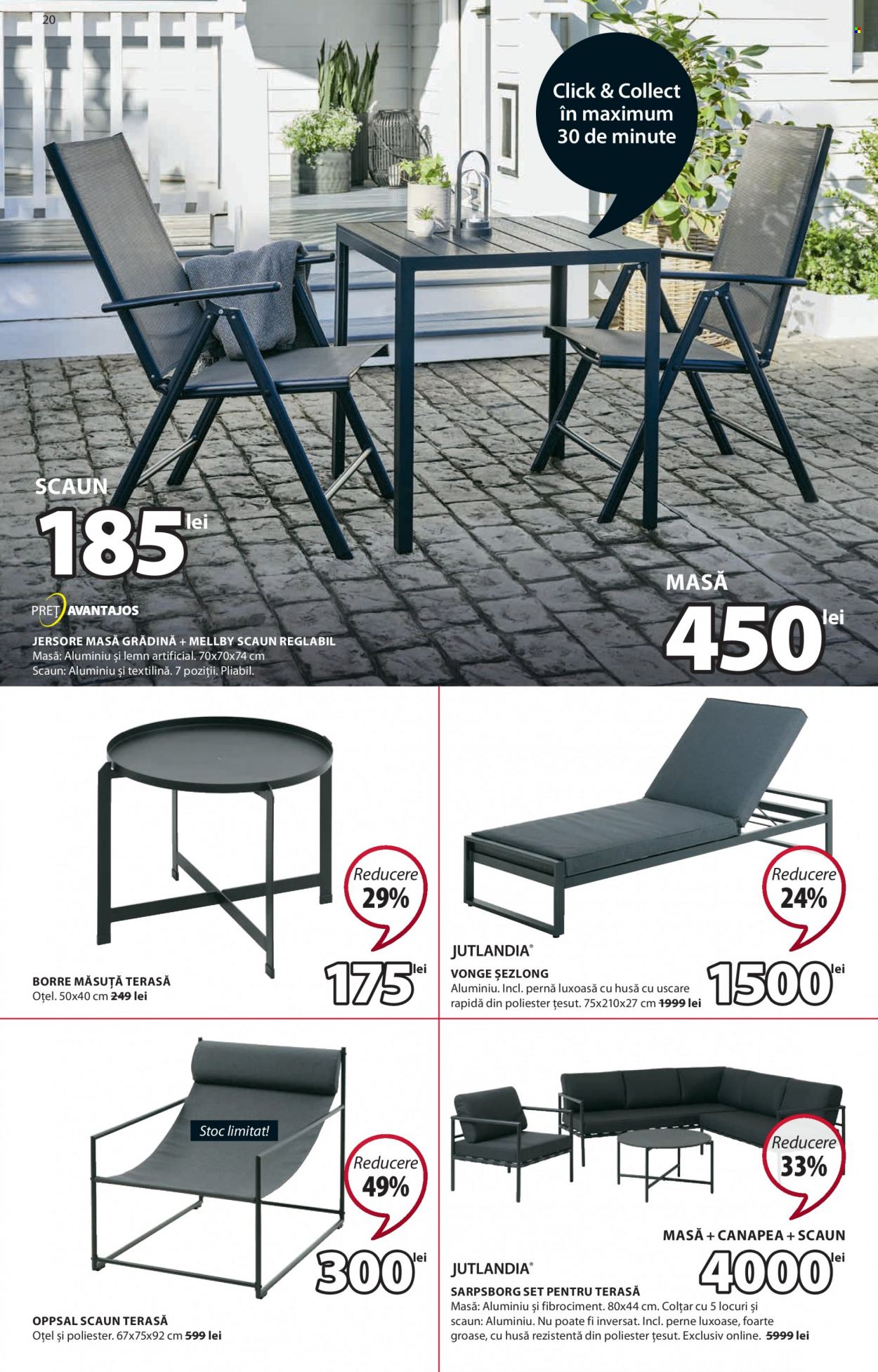 thumbnail - Cataloage JYSK - 23.06.2022 - 20.07.2022 - Produse în vânzare - masă, scaun, canapea, sezlong. Pagina 20.
