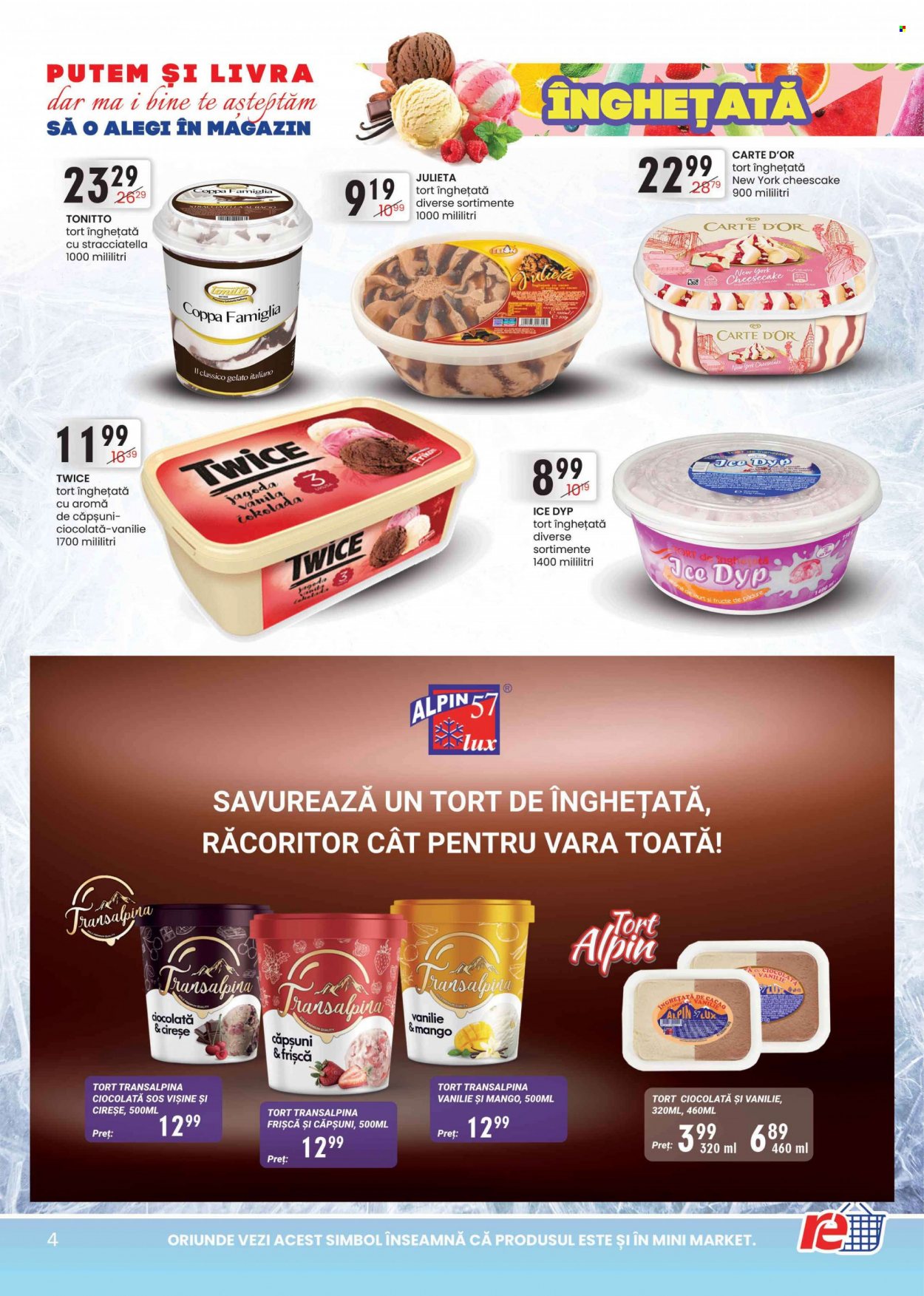 thumbnail - Cataloage remarkt - 23.06.2022 - 06.07.2022 - Produse în vânzare - prăjitură, iaurt, înghețată, amestec de fructe. Pagina 4.