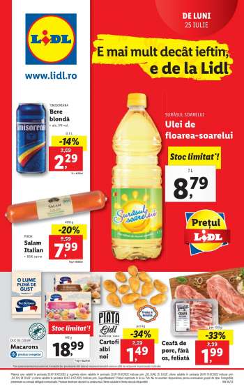 Cataloage Lidl - 25.07.2022 - 31.07.2022.