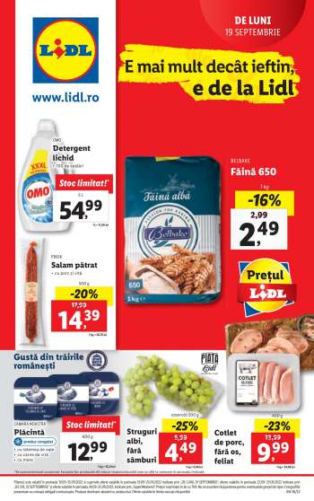 Cataloage Lidl - 19.09.2022 - 25.09.2022.