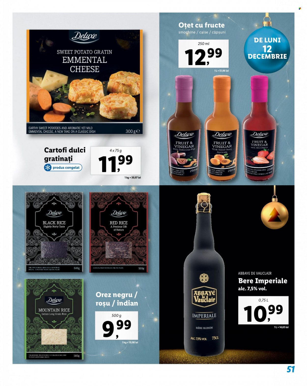 thumbnail - Cataloage Lidl - 14.11.2022 - 31.12.2022 - Produse în vânzare - alcool, bere, cartofi, cartofi gratinați, orez, oţet. Pagina 51.