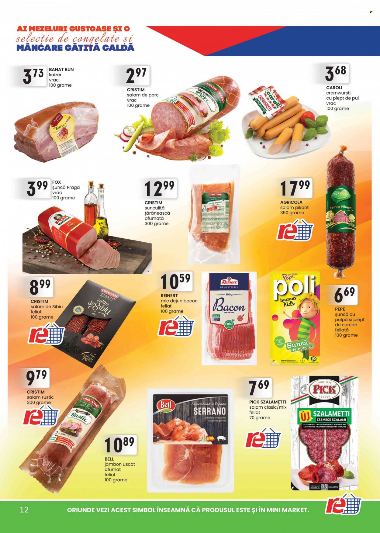 thumbnail - Cataloage remarkt - 24.11.2022 - 07.12.2022 - Produse în vânzare - piept de curcan, carne de curcan, bacon, salam, salam de sibiu, salam rustic, șuncă, şuncă praga, kaizer, crenvurști, cremwurști. Pagina 12.