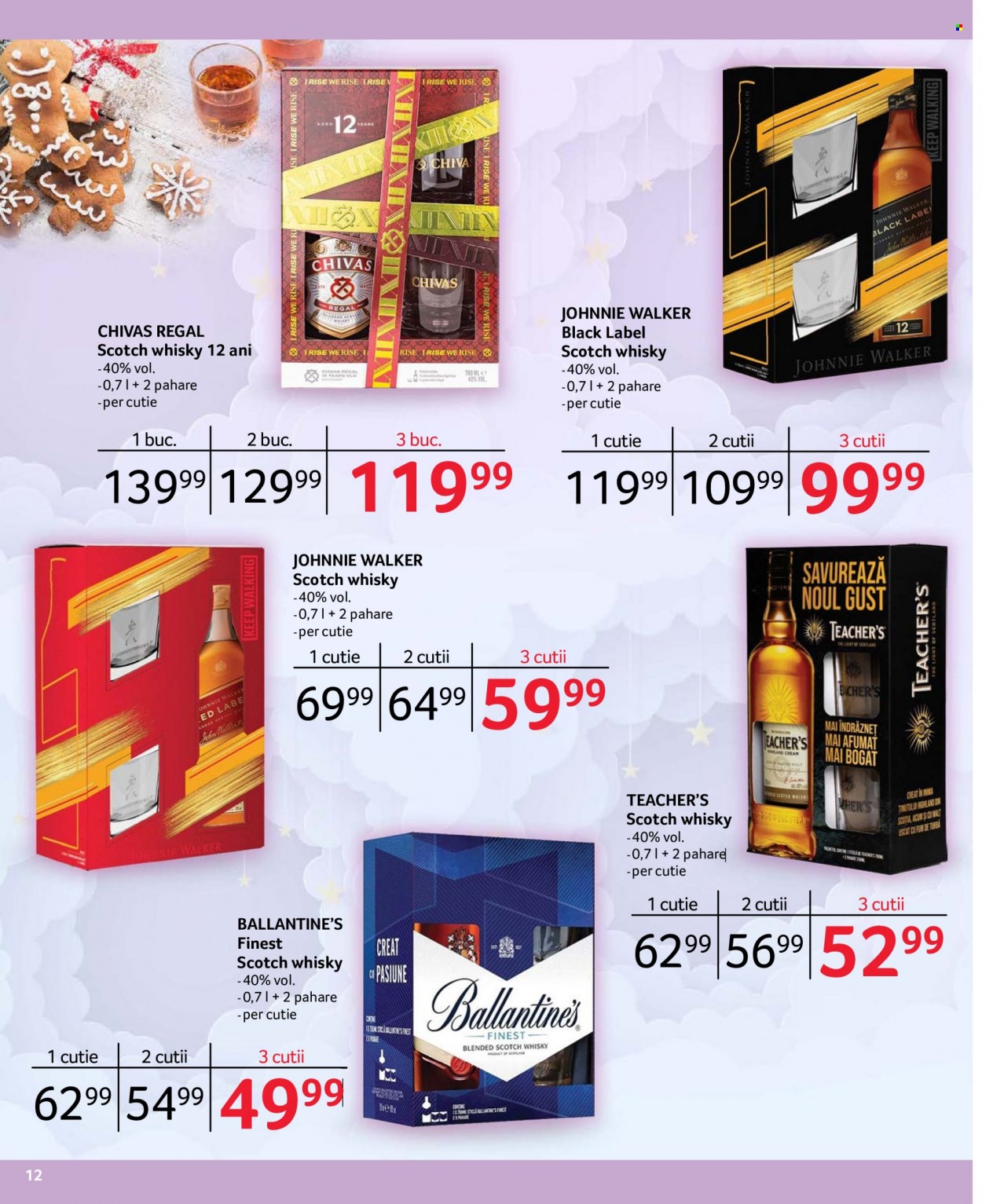 thumbnail - Cataloage Selgros - 25.11.2022 - 24.12.2022 - Produse în vânzare - Scotch Whisky, whisky, Ballantine's, Johnnie Walker, Chivas. Pagina 12.