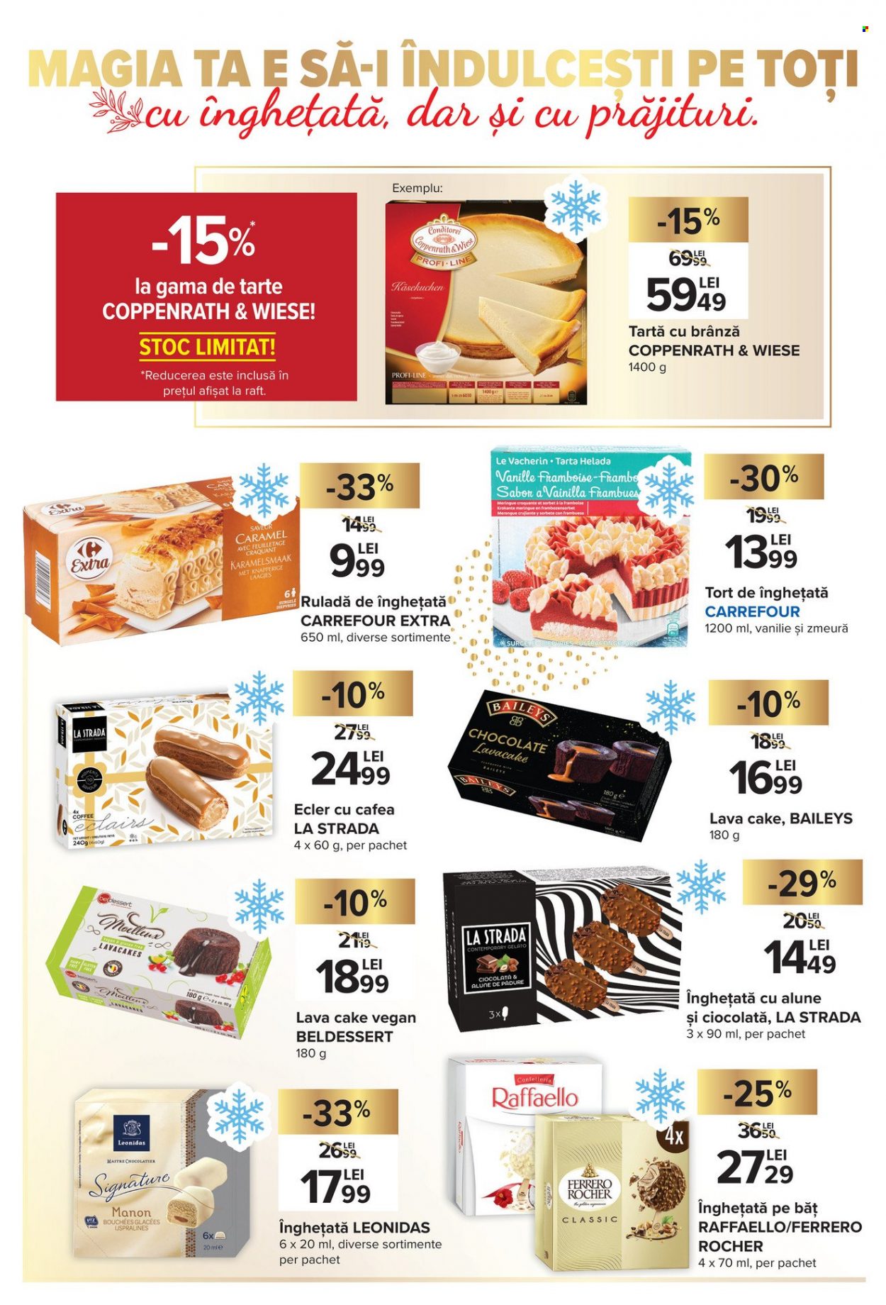 thumbnail - Cataloage Carrefour - 26.11.2022 - 08.01.2023 - Produse în vânzare - ecler, prăjitură, Coppenrath & Wiese, ciocolată, Ferrero Rocher, Baileys. Pagina 2.