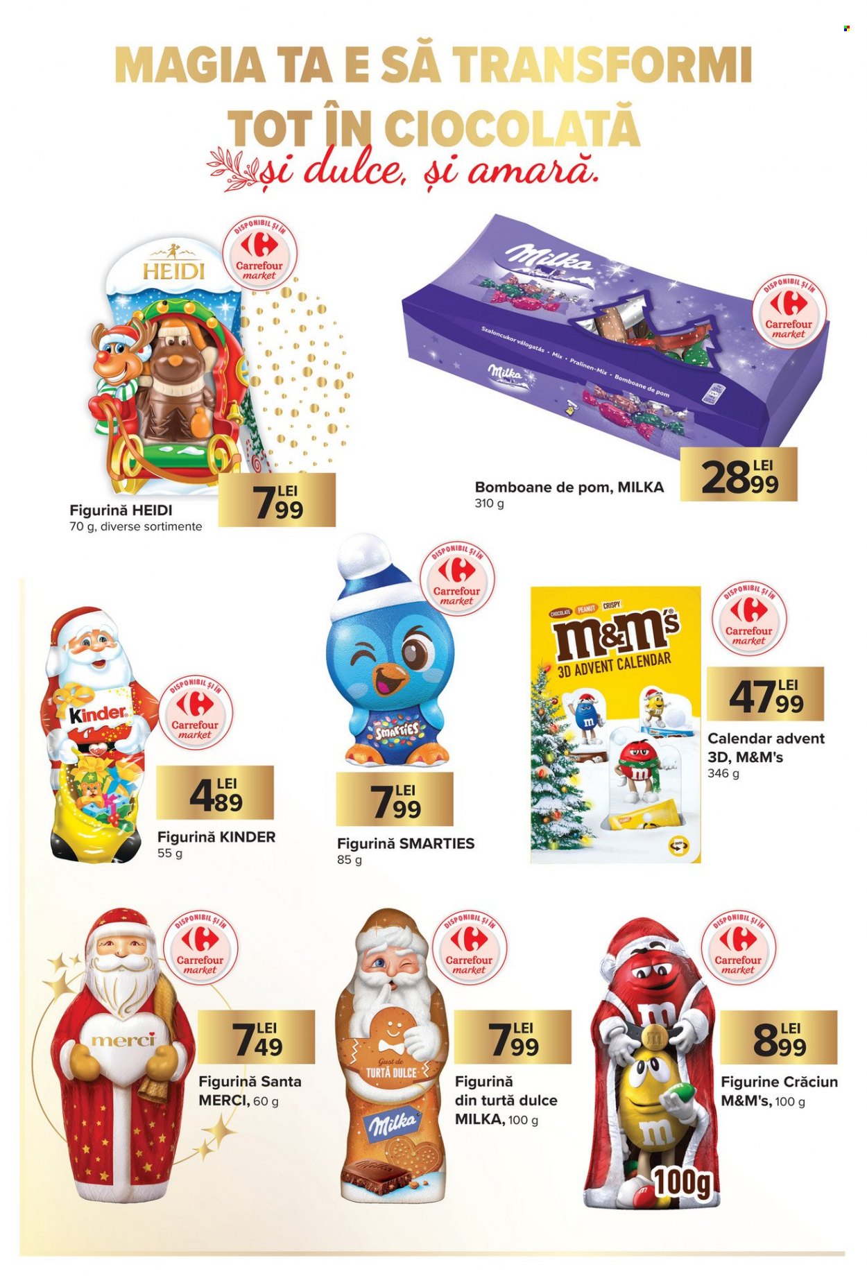 thumbnail - Cataloage Carrefour - 26.11.2022 - 08.01.2023 - Produse în vânzare - turtă dulce, Milka, M&M’s, Merci, bomboane, Kinder. Pagina 4.