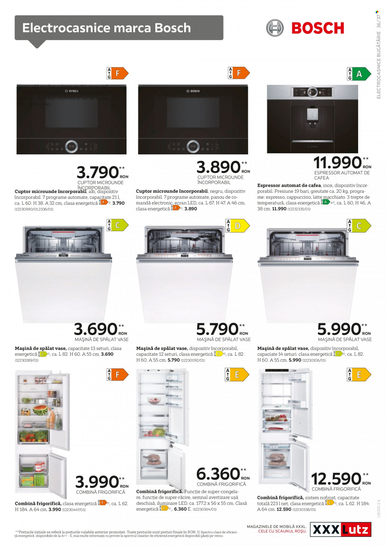 thumbnail - Cataloage XXXLutz - 10.11.2022 - 28.02.2023 - Produse în vânzare - Bosch, spălat de vase, combina frigorifica. Pagina 37.