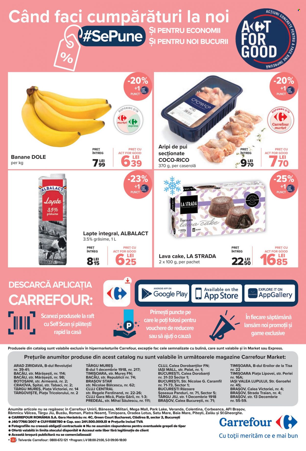 thumbnail - Cataloage Carrefour - 01.12.2022 - 07.12.2022 - Produse în vânzare - banane, aripi de pui, carne de pui, lapte, Huawei. Pagina 26.