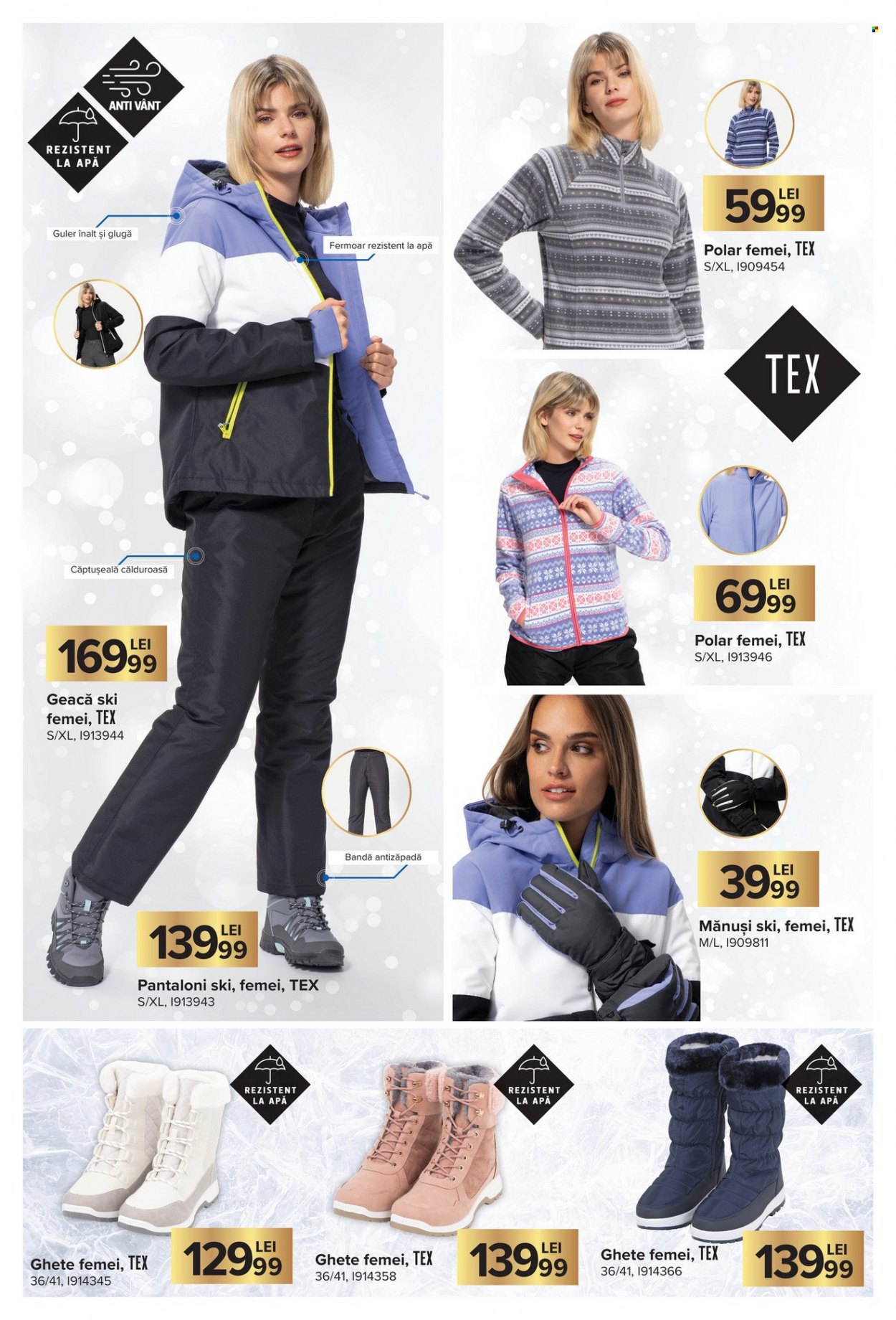 thumbnail - Cataloage Carrefour - 01.12.2022 - 04.01.2023 - Produse în vânzare - apă, mănuși, Polar, geacă, pantalon, pantaloni ski. Pagina 2.