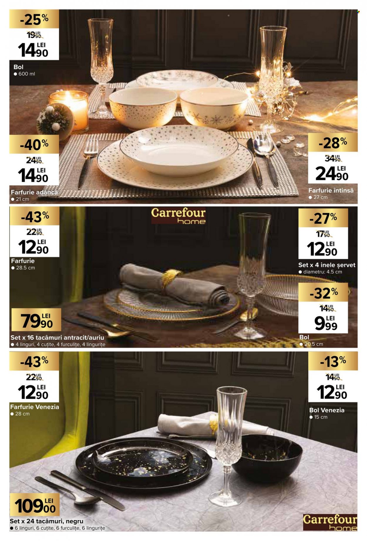 thumbnail - Cataloage Carrefour - 01.12.2022 - 04.01.2023 - Produse în vânzare - bol, farfurie. Pagina 21.