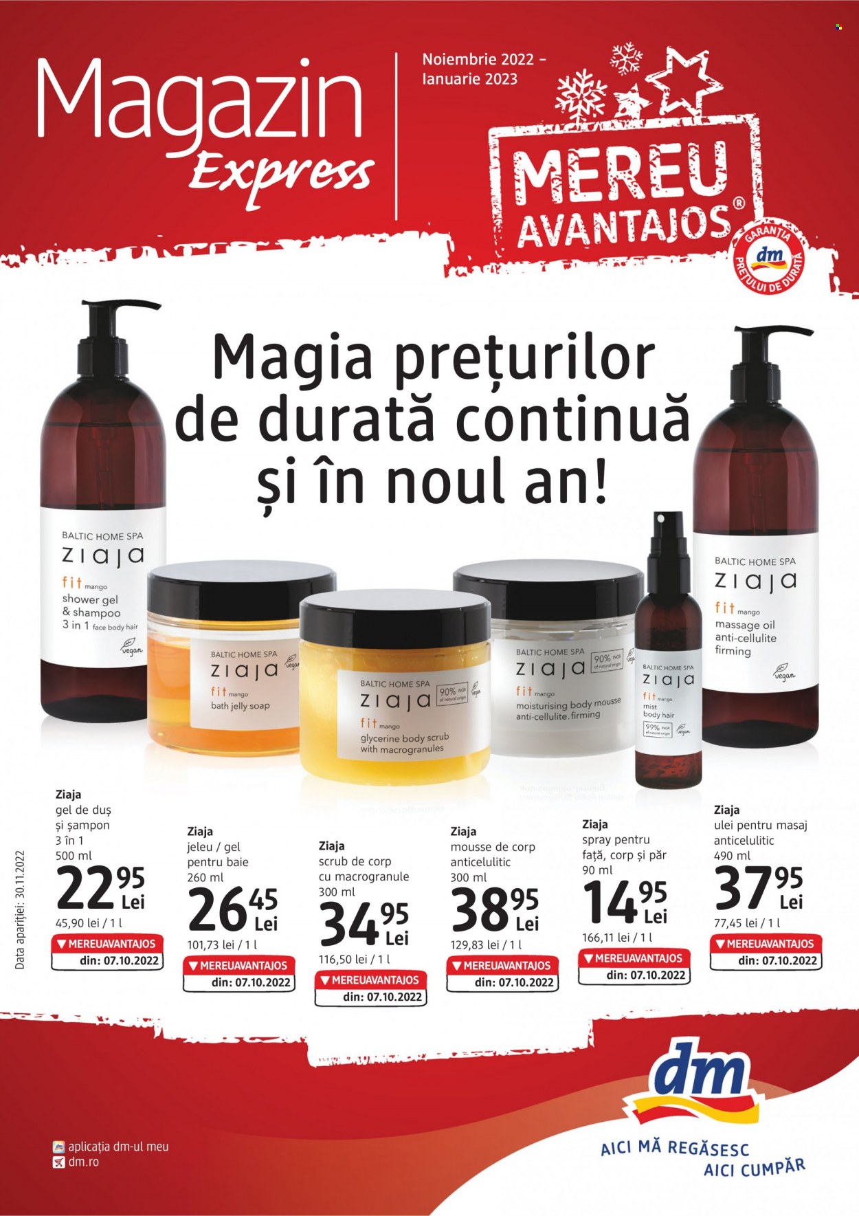 thumbnail - Cataloage dm Drogerie Markt - 30.11.2022 - 24.01.2023 - Produse în vânzare - mango, gel de duş, șampon. Pagina 1.