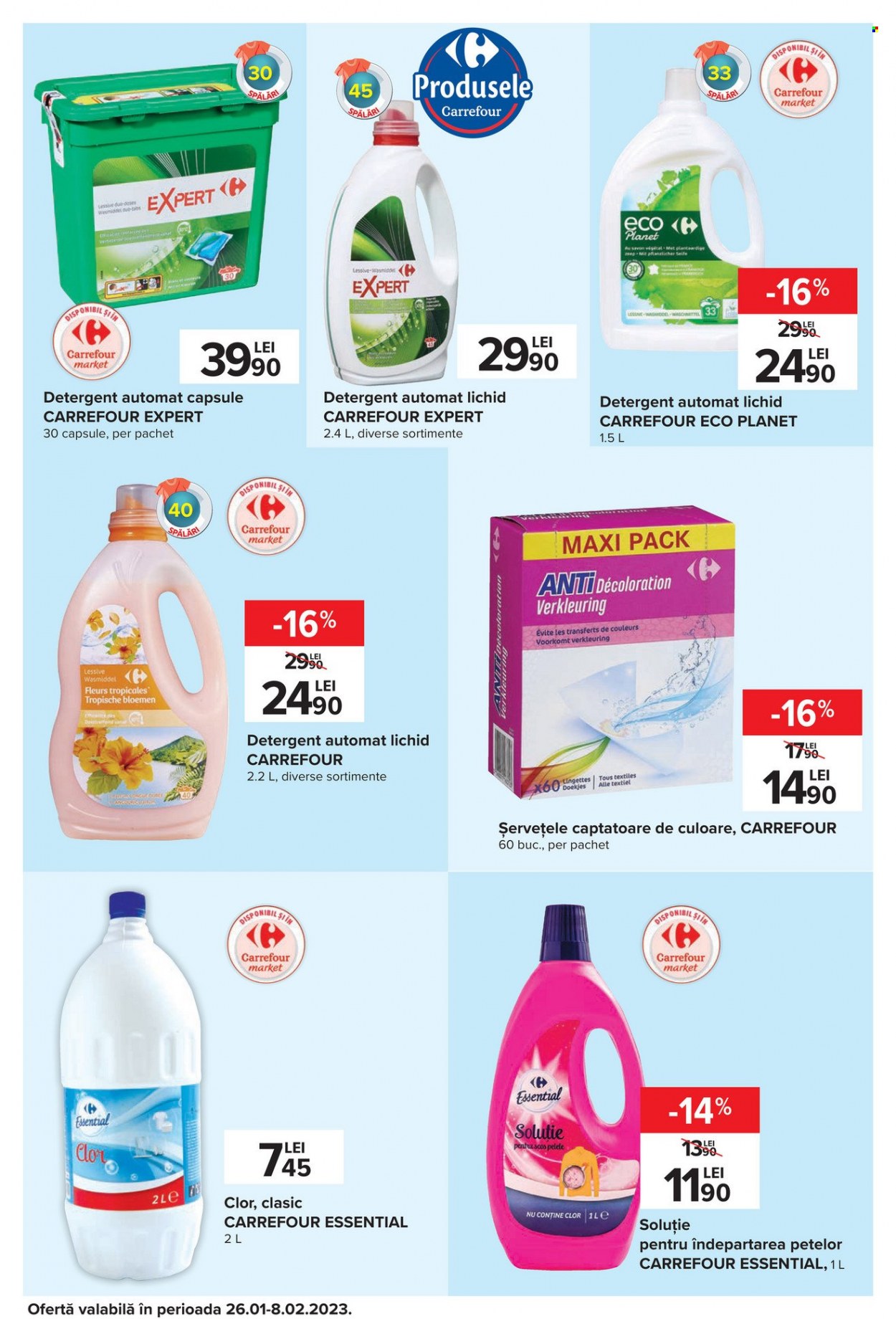 thumbnail - Cataloage Carrefour - 26.01.2023 - 01.02.2023 - Produse în vânzare - şerveţele, detergent, detergent automat, detergent capsule. Pagina 30.