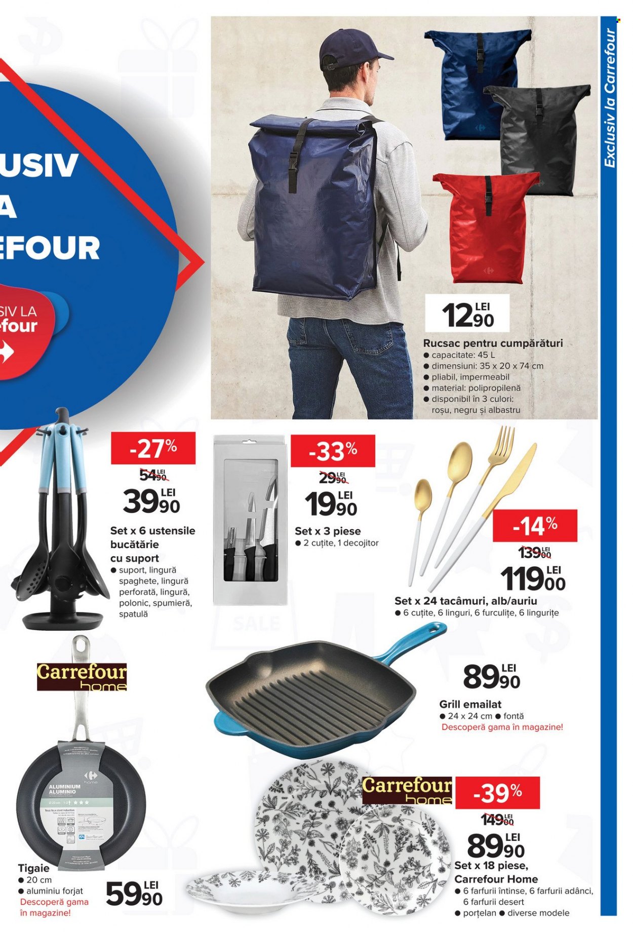 thumbnail - Cataloage Carrefour - 26.01.2023 - 01.02.2023 - Produse în vânzare - spaghete, spatulă, tigaie, ustensile bucătărie, rucsac. Pagina 64.
