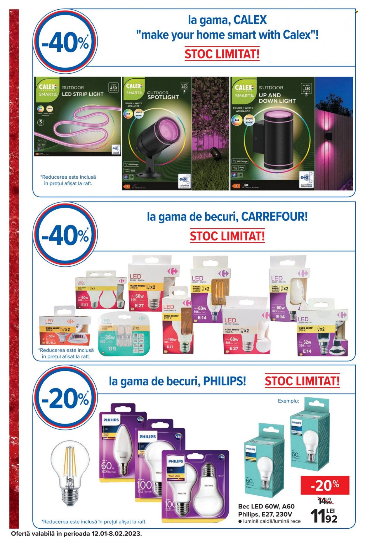 thumbnail - Cataloage Carrefour - 26.01.2023 - 01.02.2023 - Produse în vânzare - Philips, bec, becuri. Pagina 67.