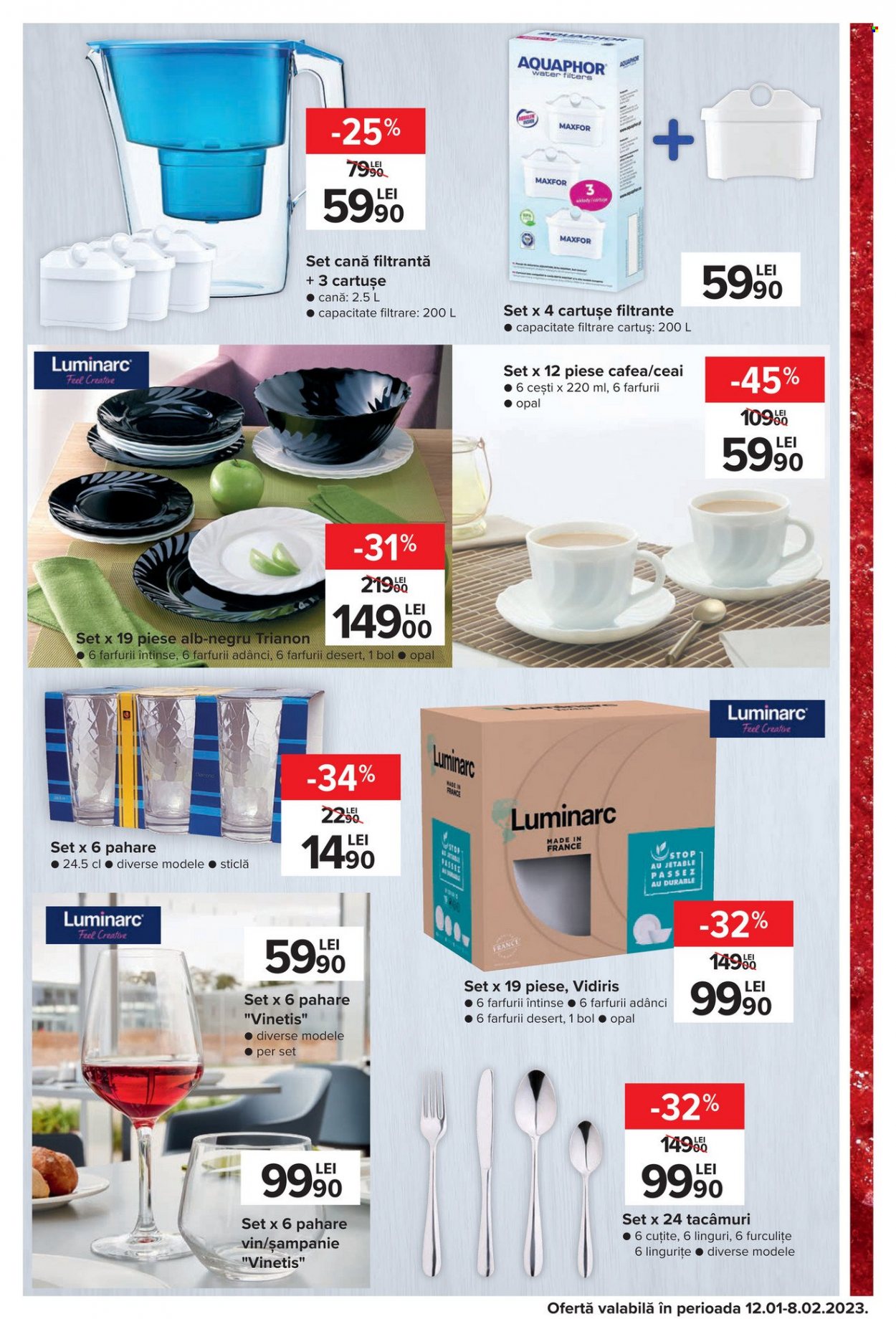 thumbnail - Cataloage Carrefour - 02.02.2023 - 08.02.2023 - Produse în vânzare - ceai, cafea, pahare, bol, cartuș. Pagina 68.