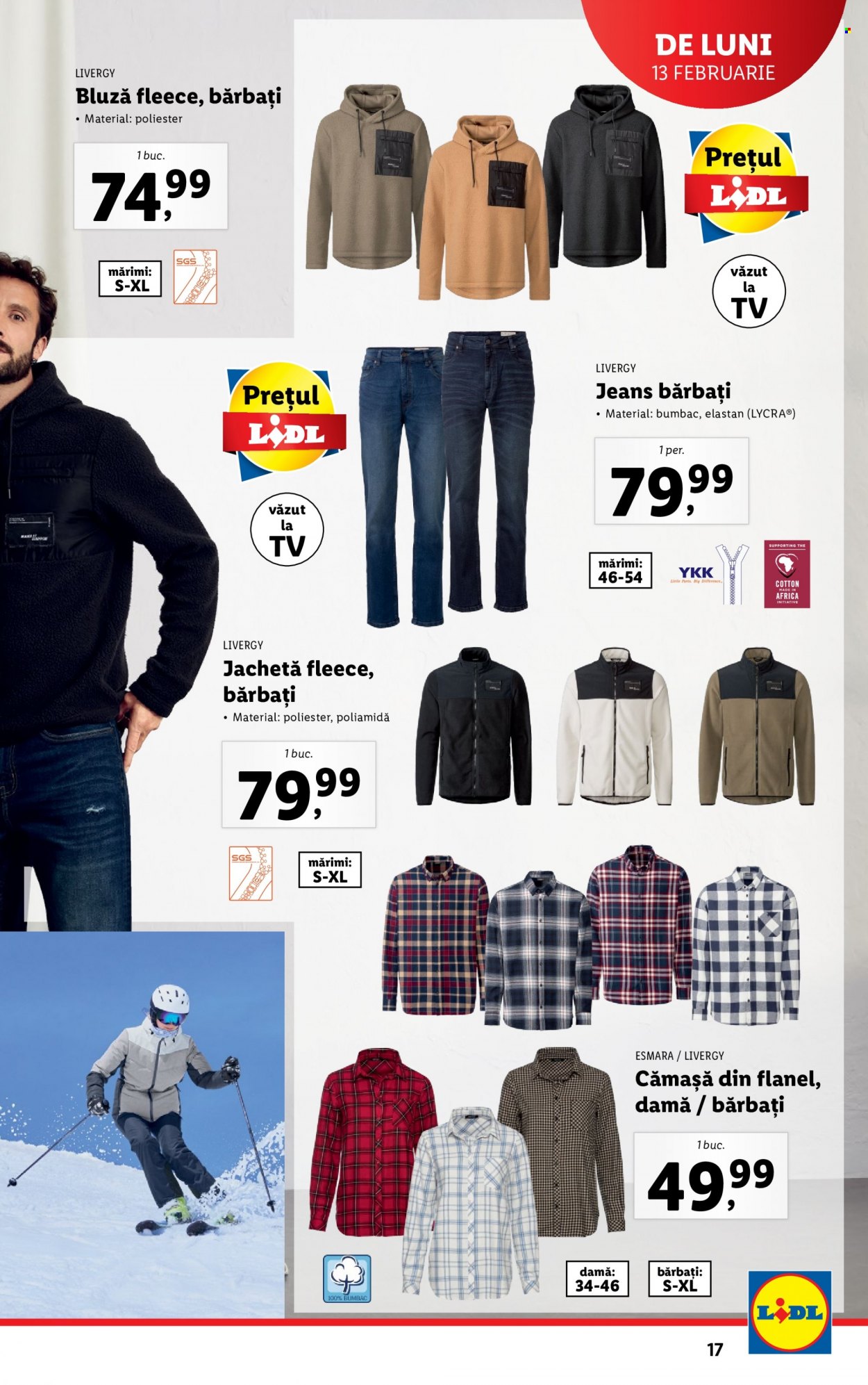 thumbnail - Cataloage Lidl - 13.02.2023 - 19.02.2023 - Produse în vânzare - jachetă, jeans, camasa, bluza. Pagina 17.
