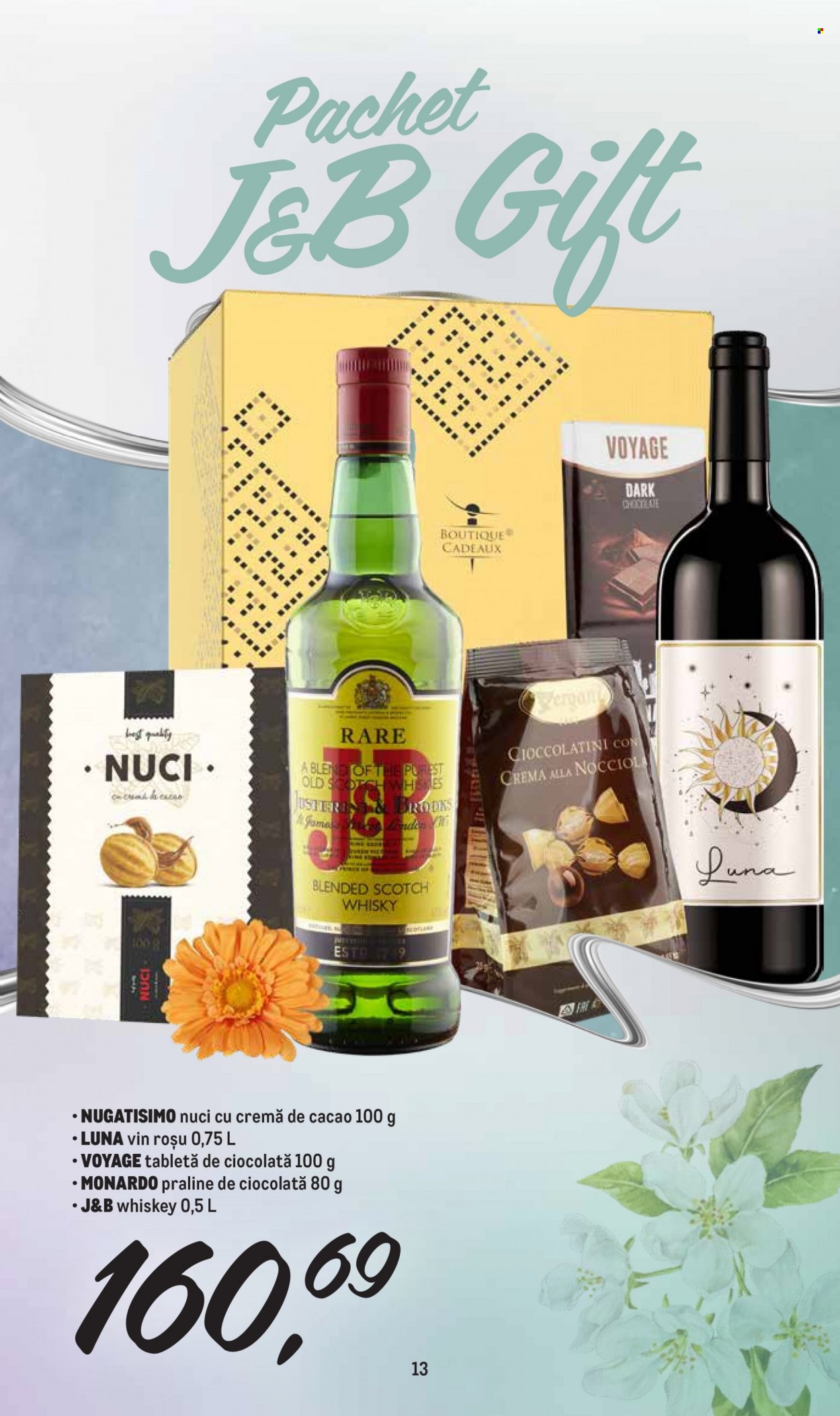 thumbnail - Cataloage Metro - 16.03.2023 - 16.04.2023 - Produse în vânzare - alcool, ciocolată, praline, vin roşu, vin, Scotch Whisky. Pagina 13.